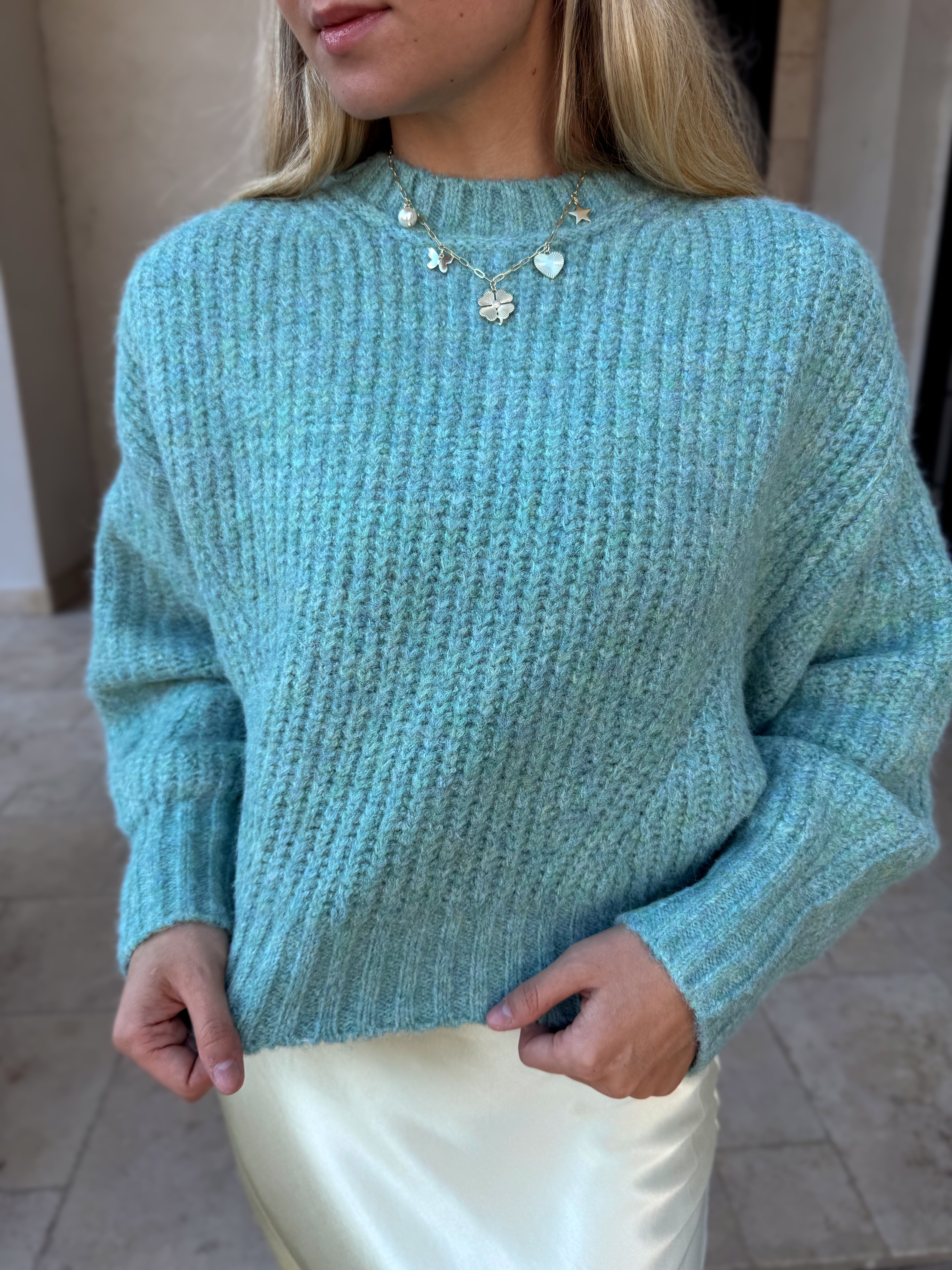 Celeste Sweater - Seafoam