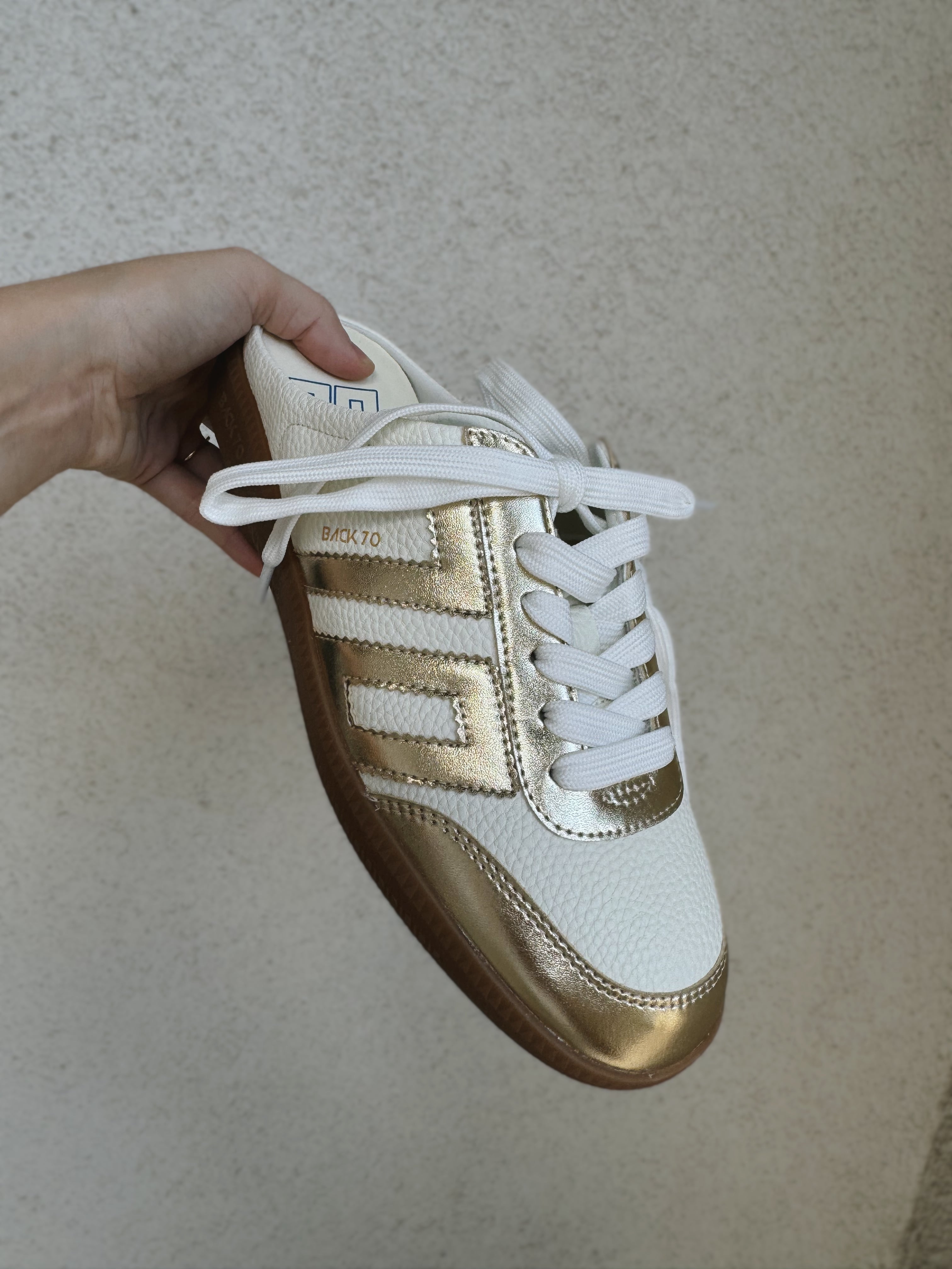 Back 70 Easter Backless Sneakers in Gold