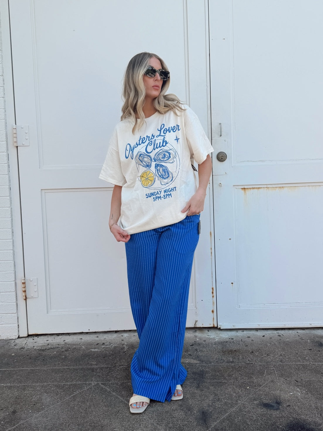 Oysters Lovers Club Oversized Graphic Tee