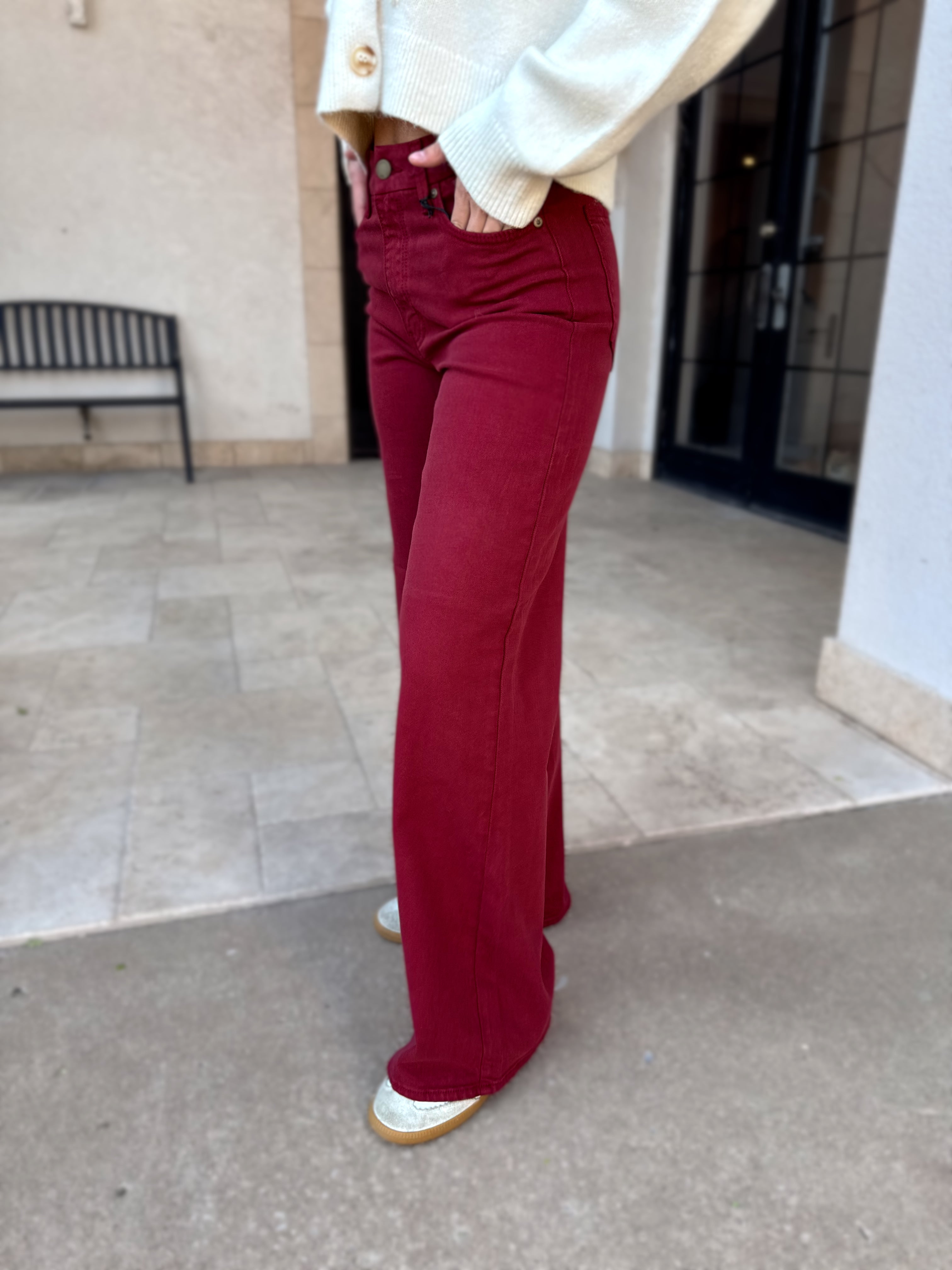 Vintage Dark Cherry Denim
