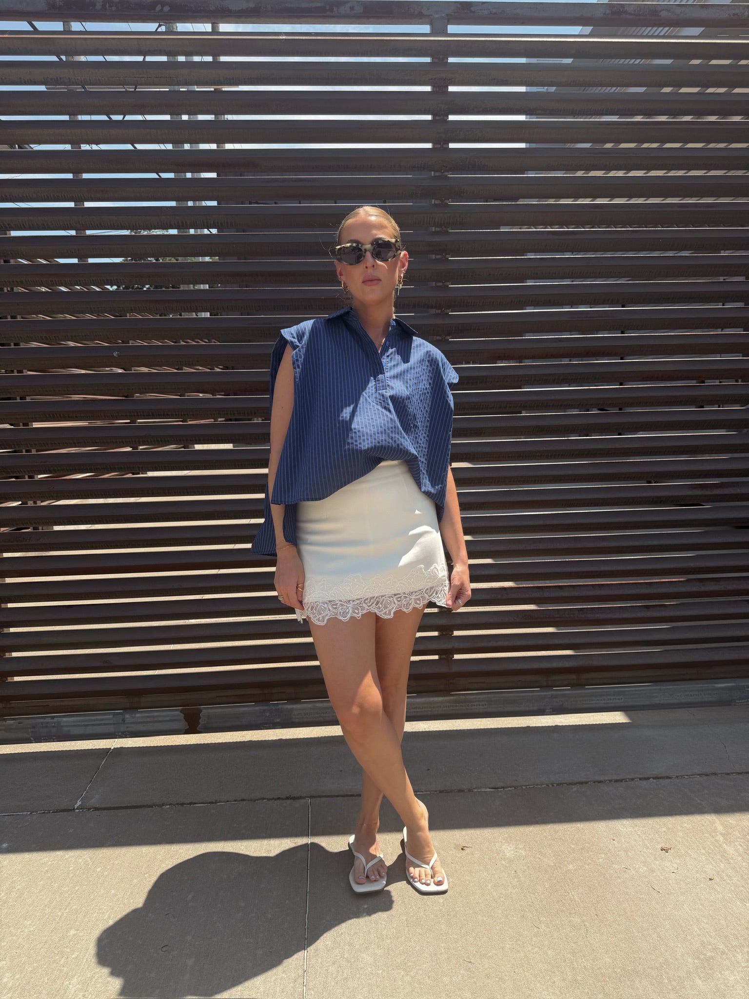 Lace Hem Mini Skirt