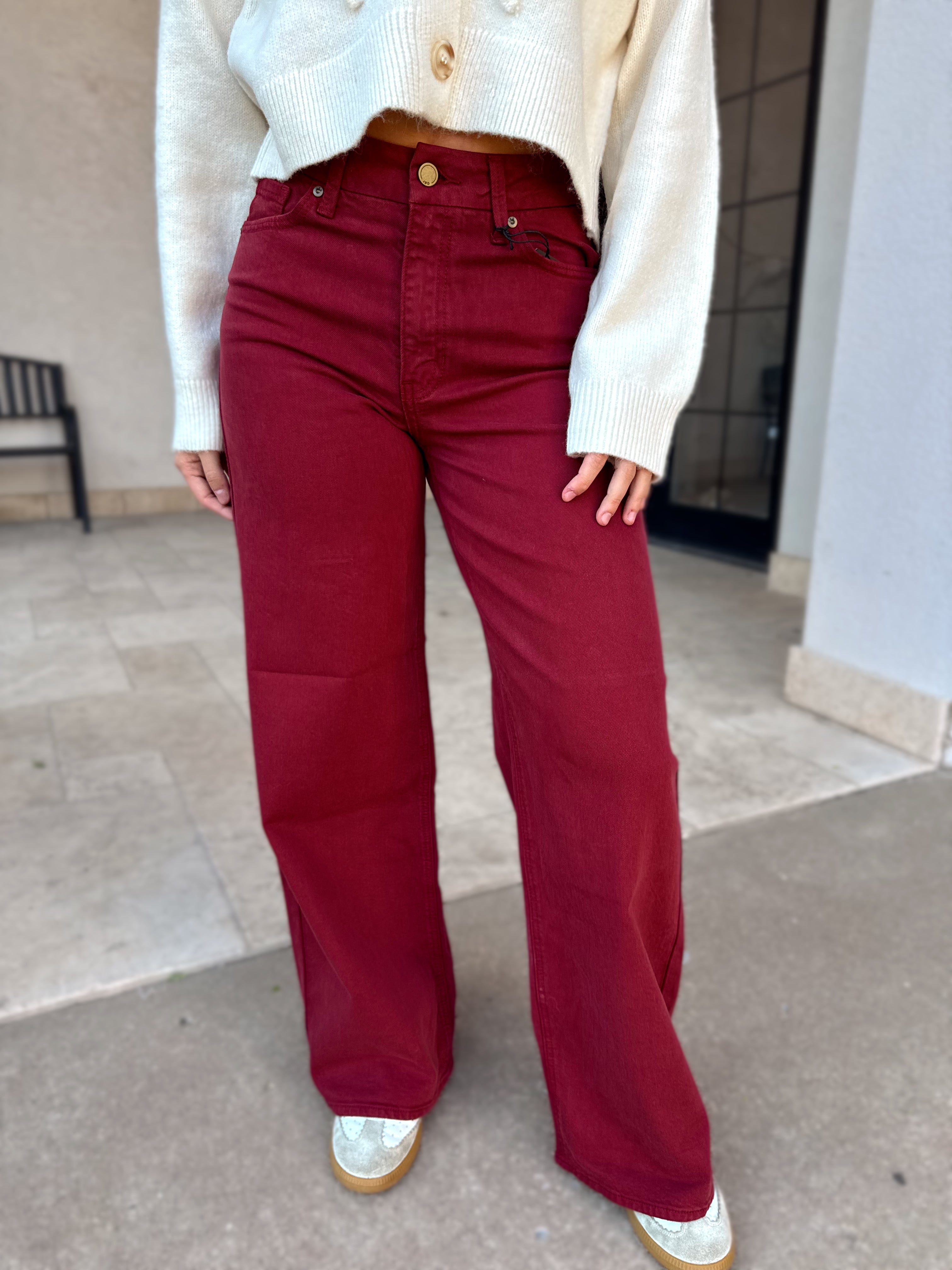 Vintage Dark Cherry Denim