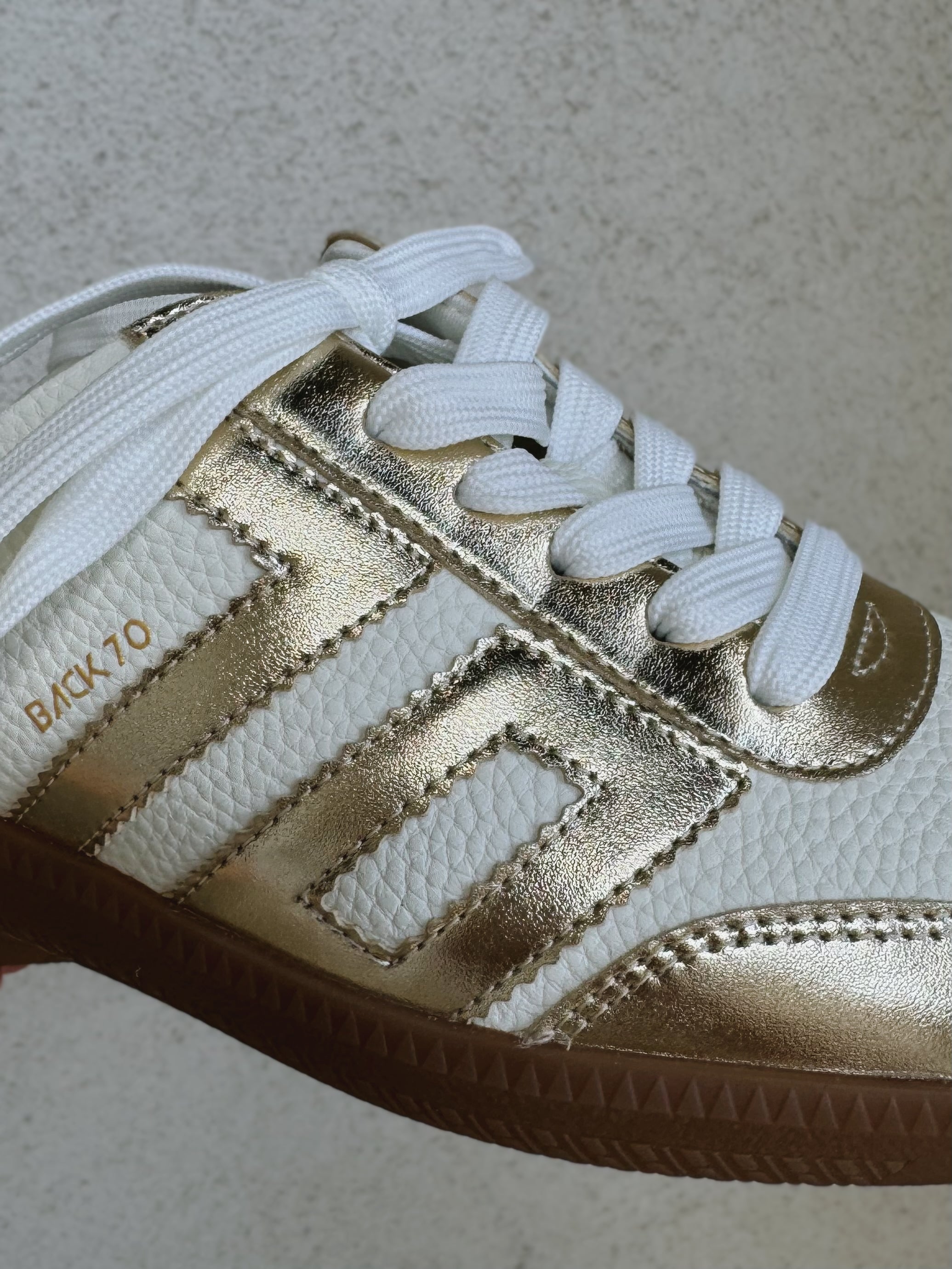 Back 70 Easter Backless Sneakers in Gold