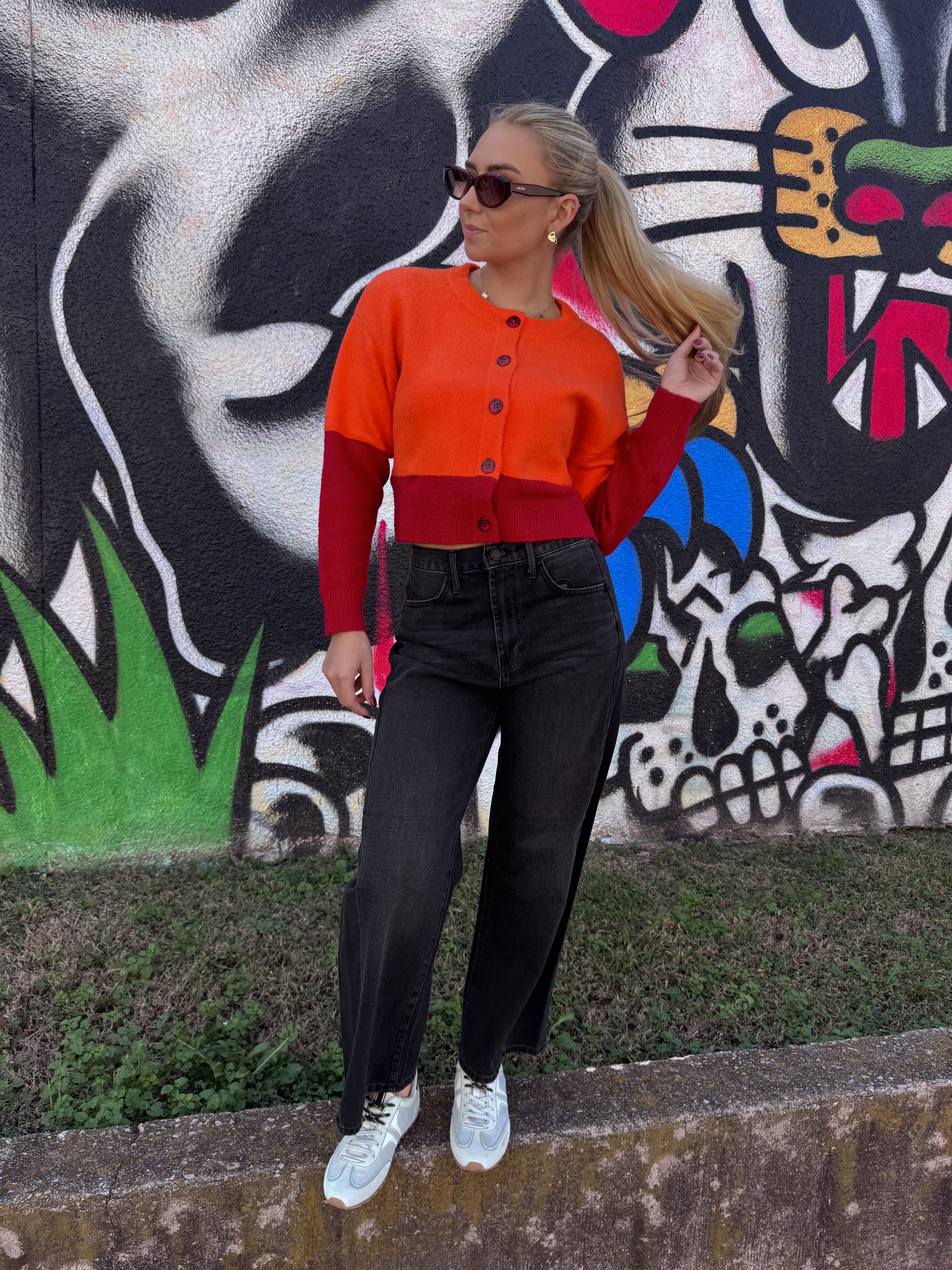 Callahan Fiona Cardigan - Red Orange