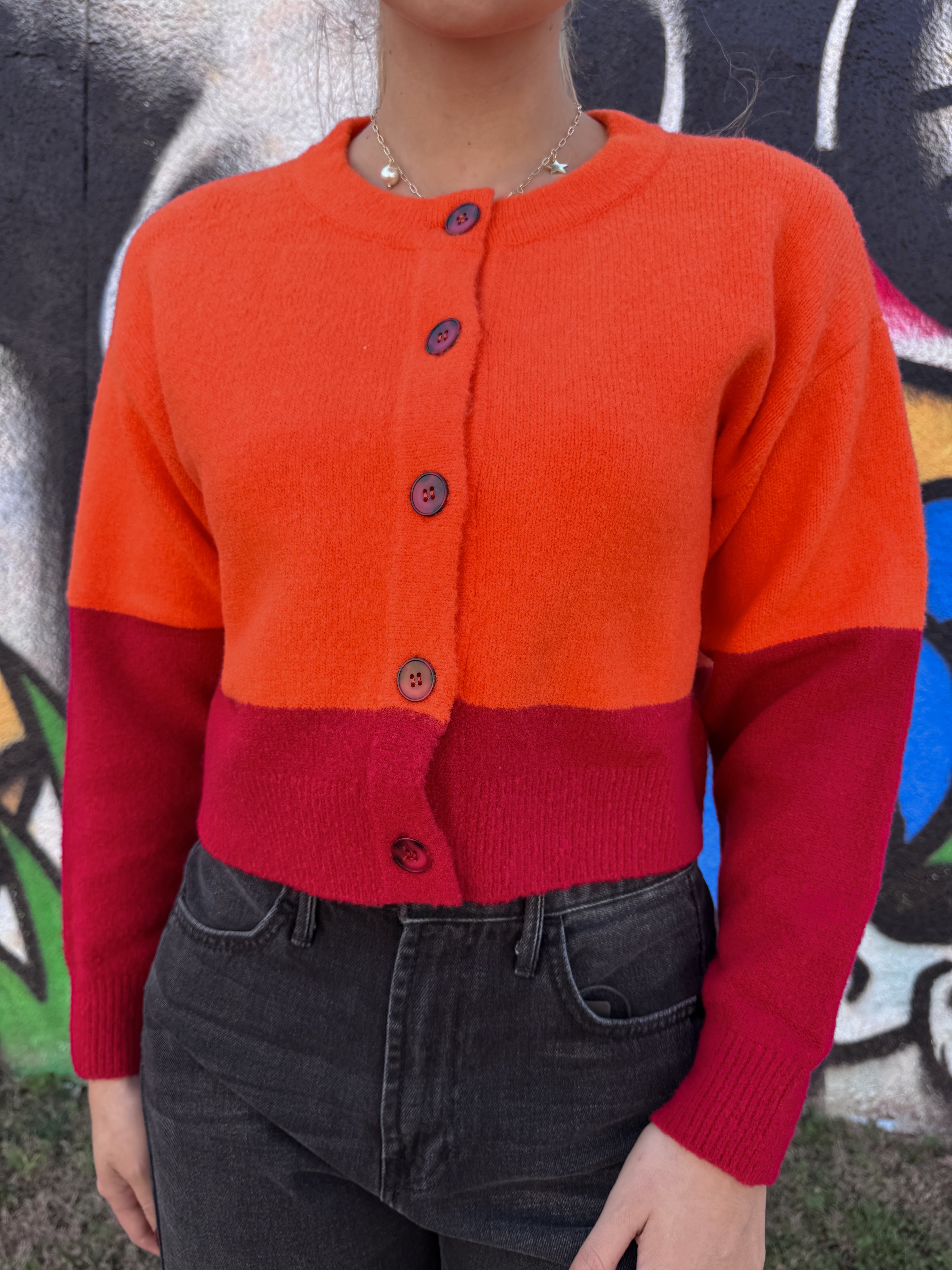 Callahan Fiona Cardigan - Red Orange