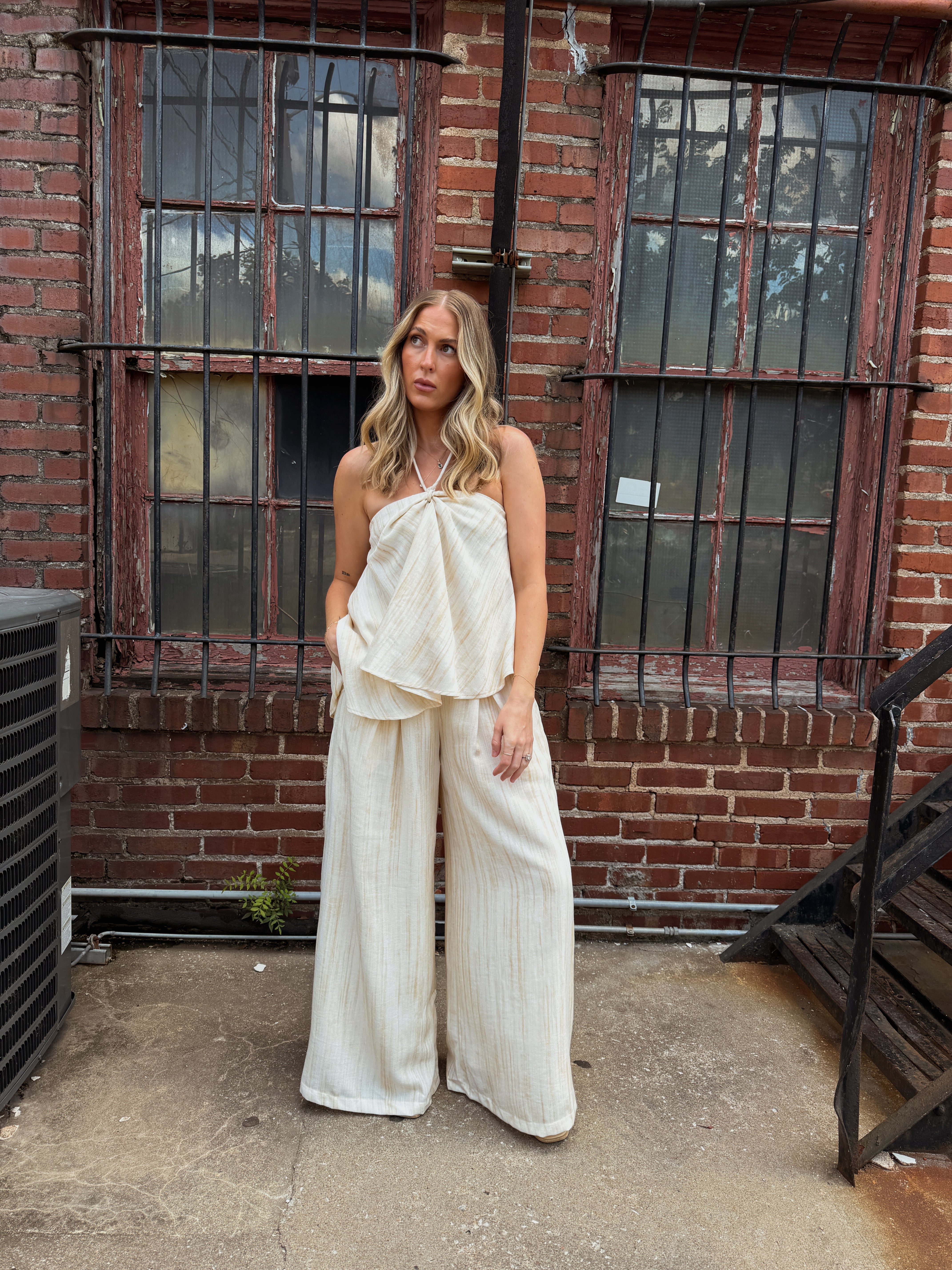 Bri Halter Top - Toast