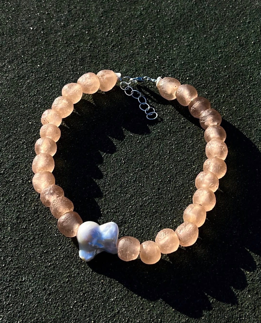 Filosophy Pink Seaglass and Pearl Necklace