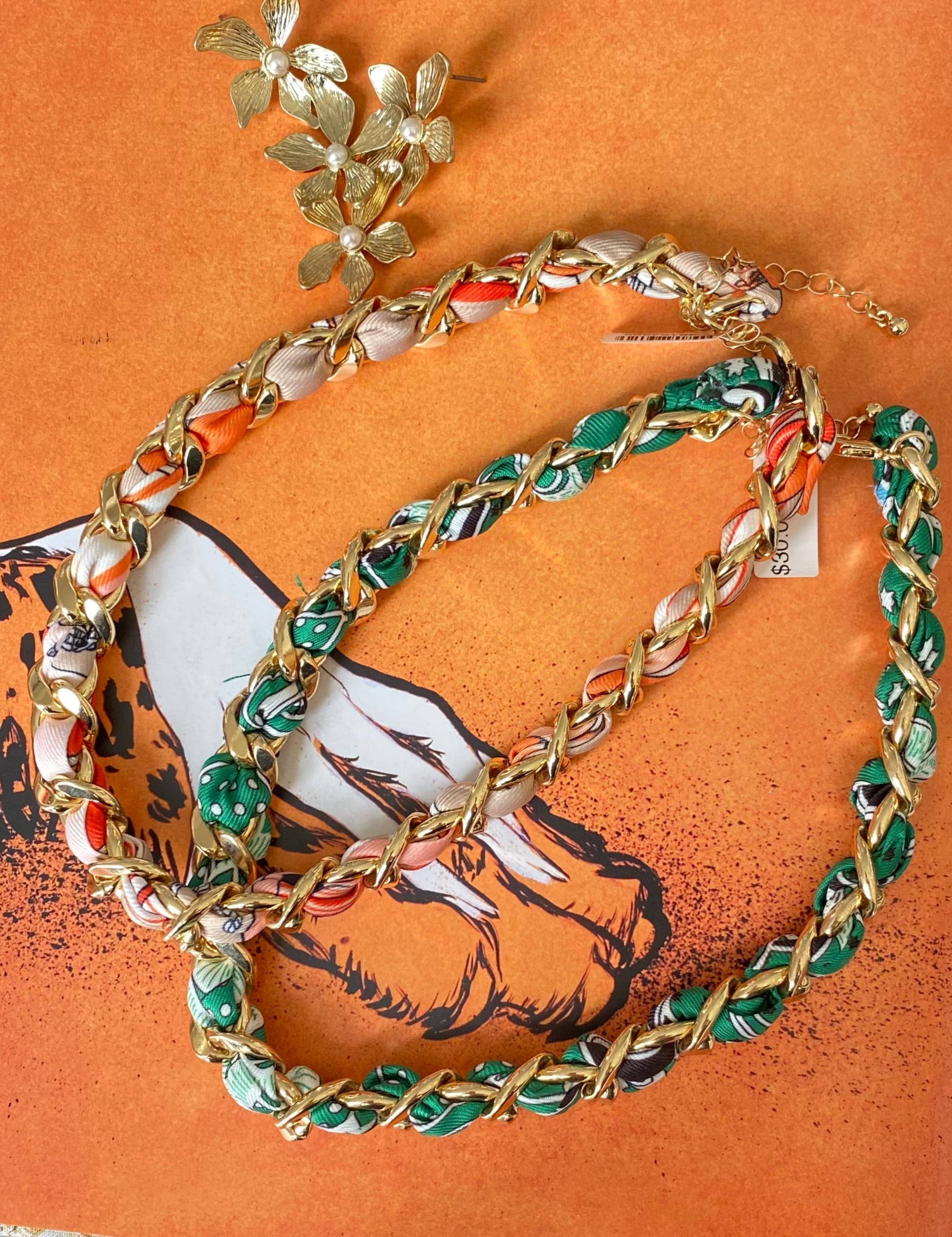 Threaded Scarf Necklace