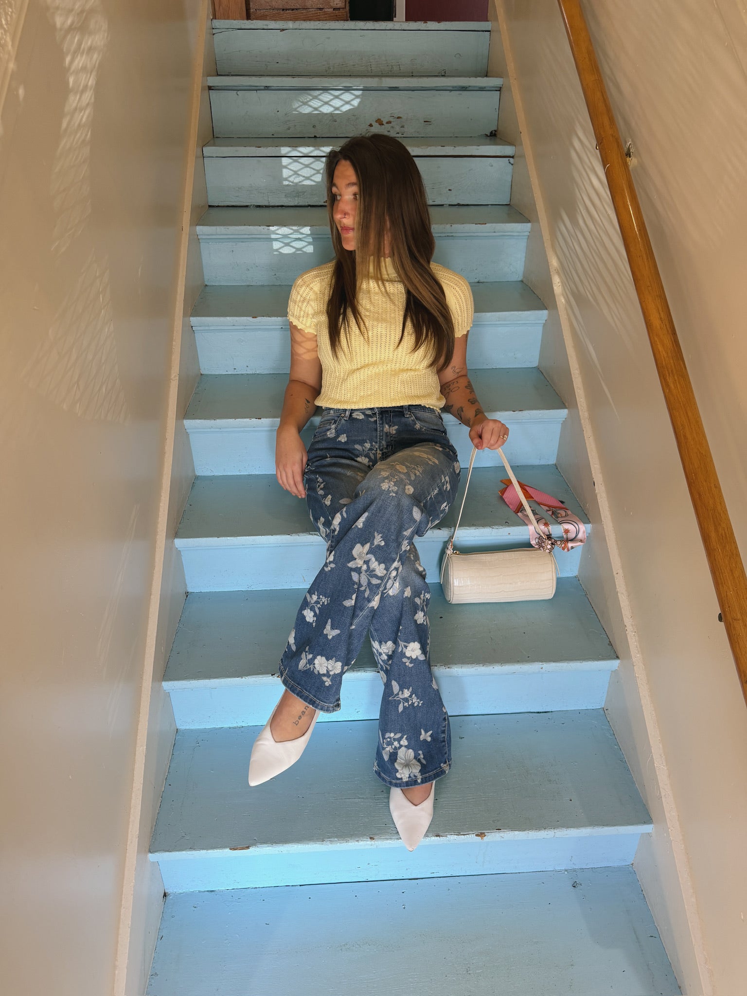 Lindsey Floral Straight Leg Denim