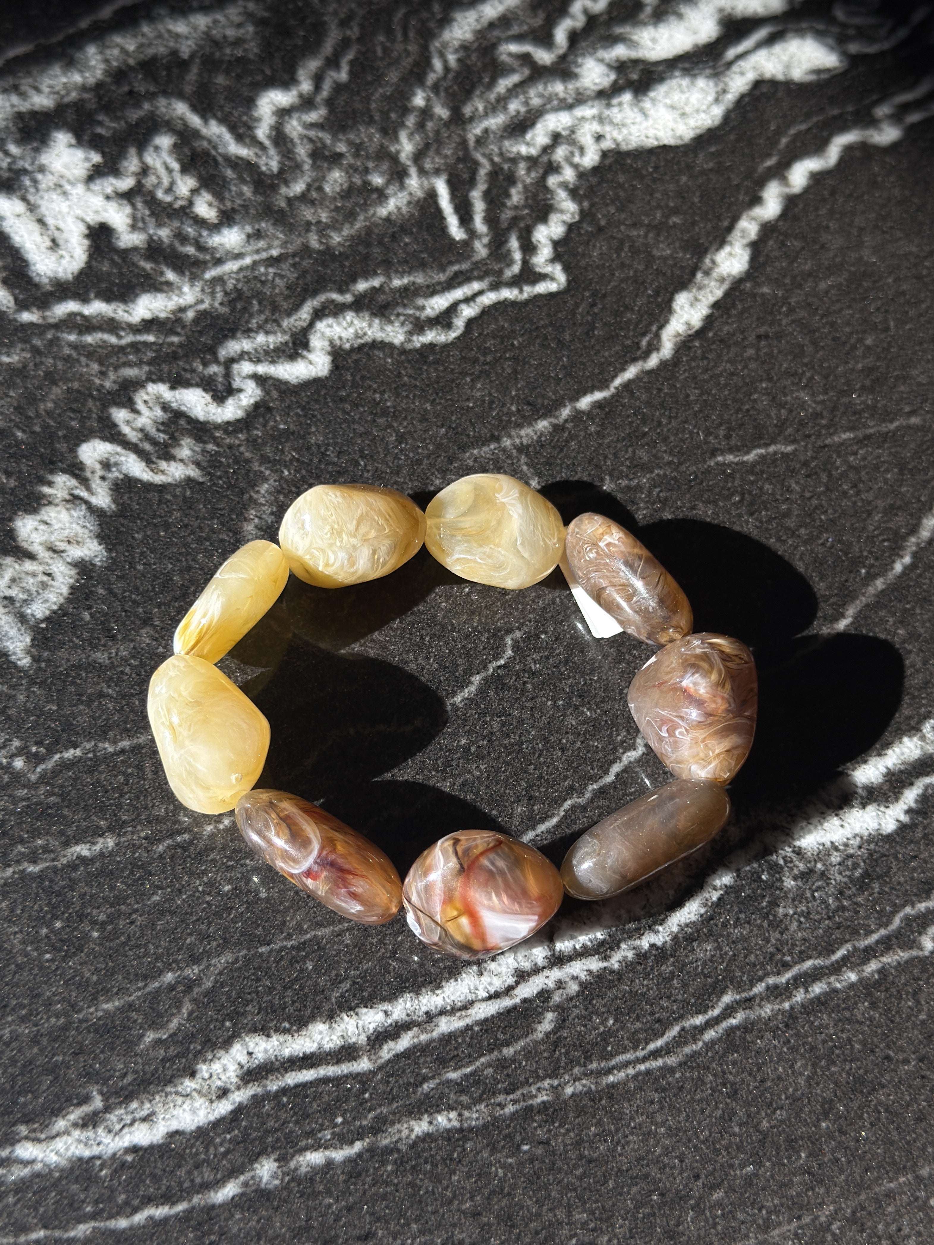 Two Tone Resin Bracelet