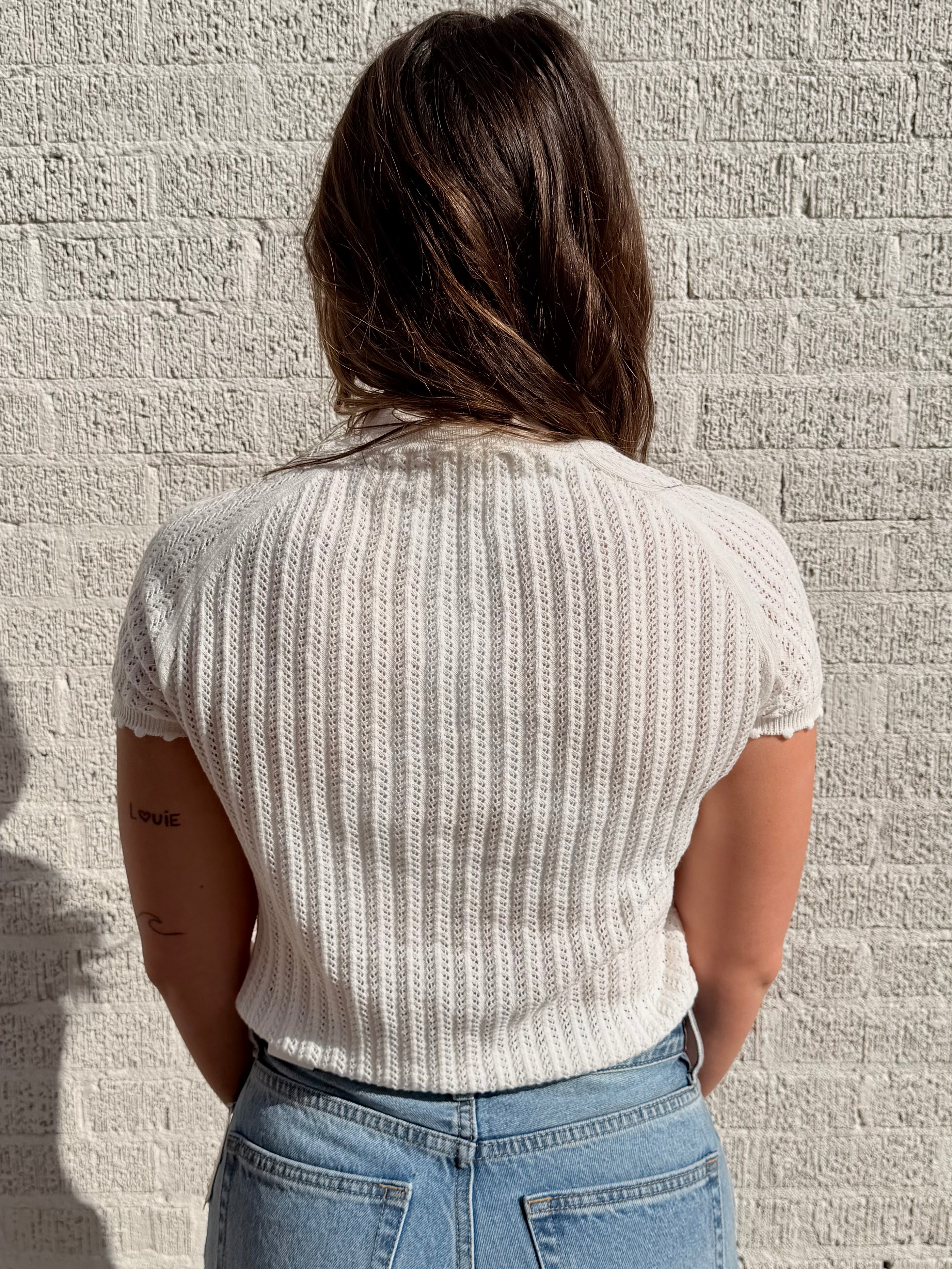 Joelle Ruffle Knit - Off White