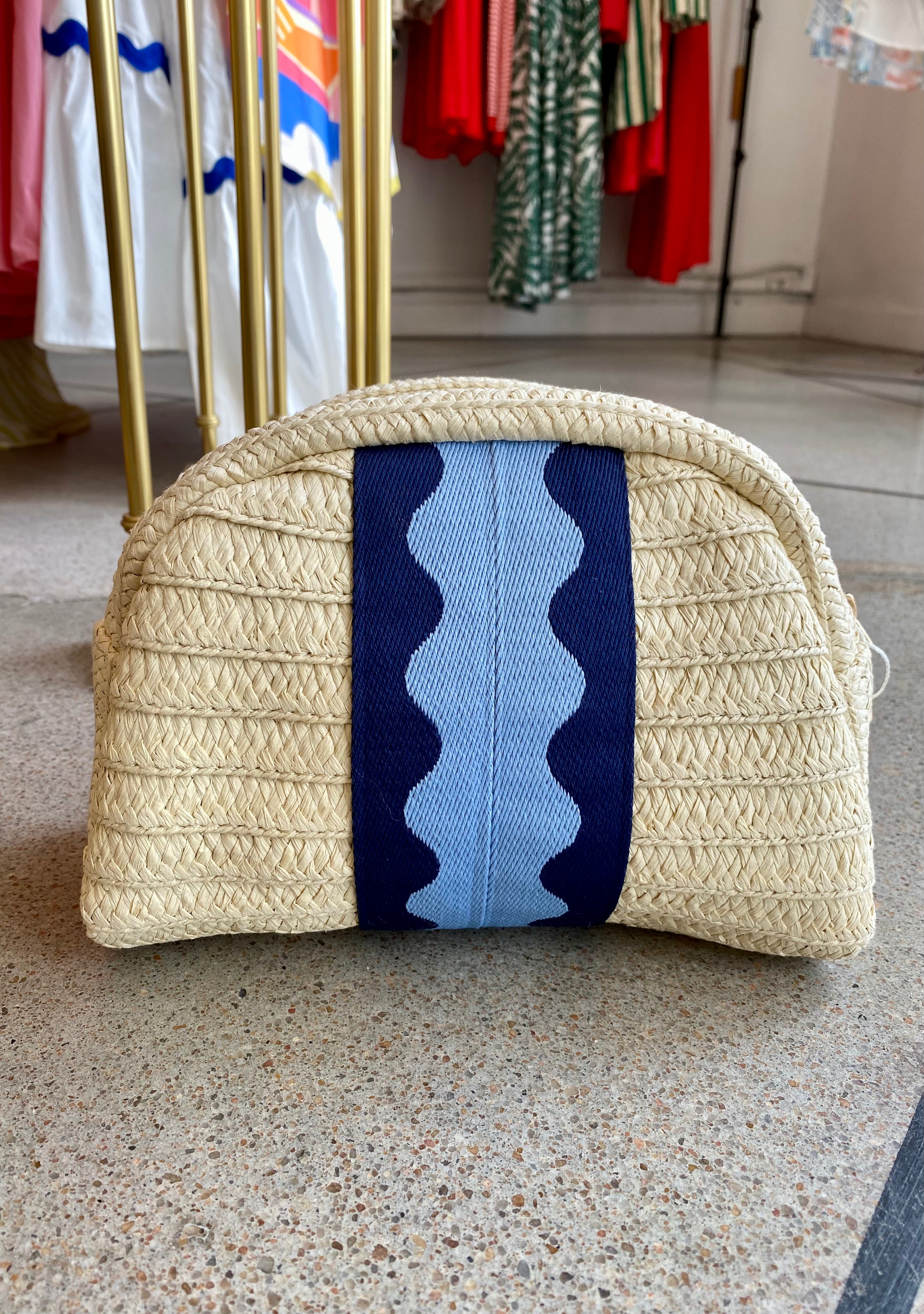 Marbella Blue Zip Pouch