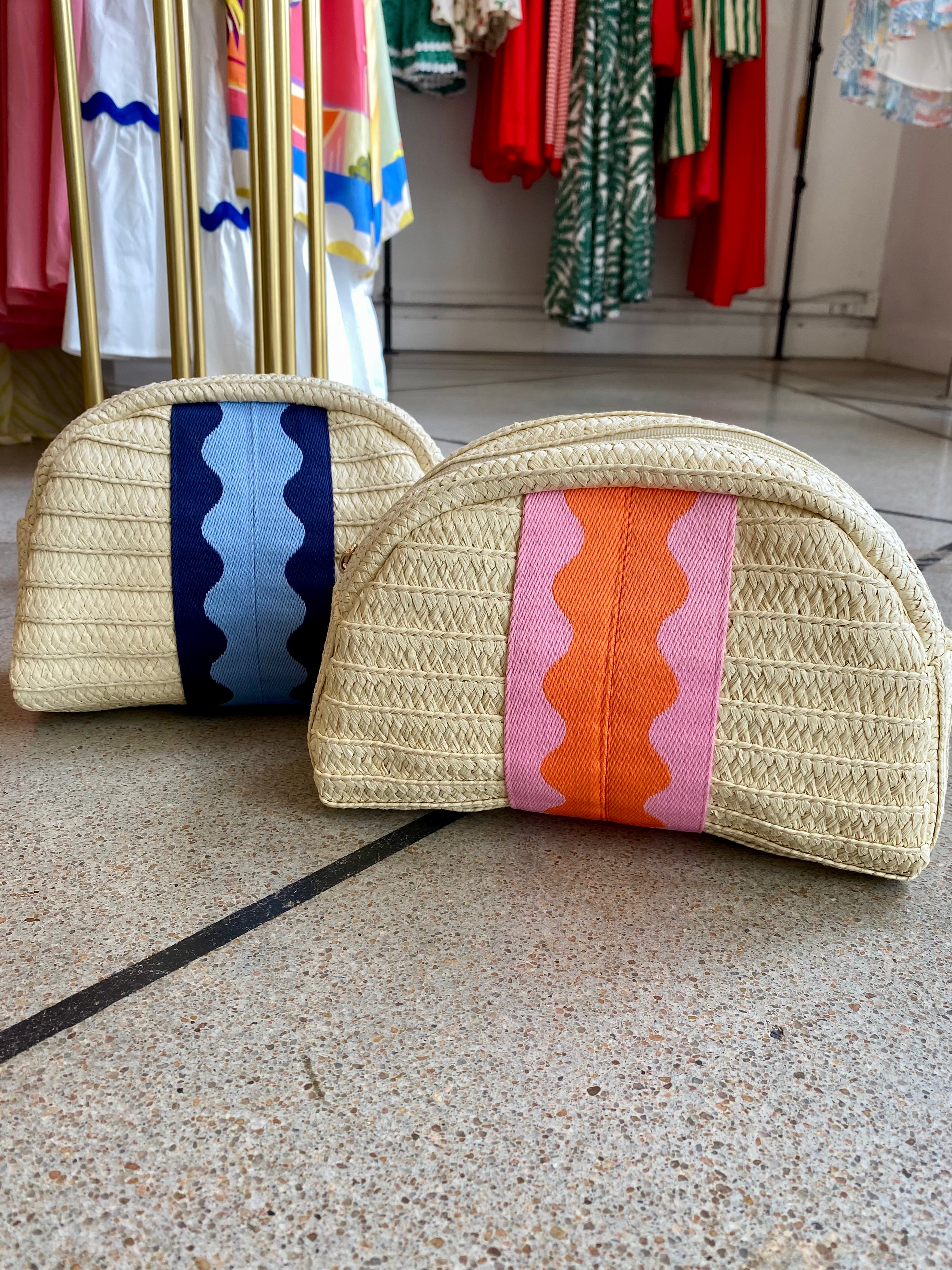 Marbella Blue Zip Pouch