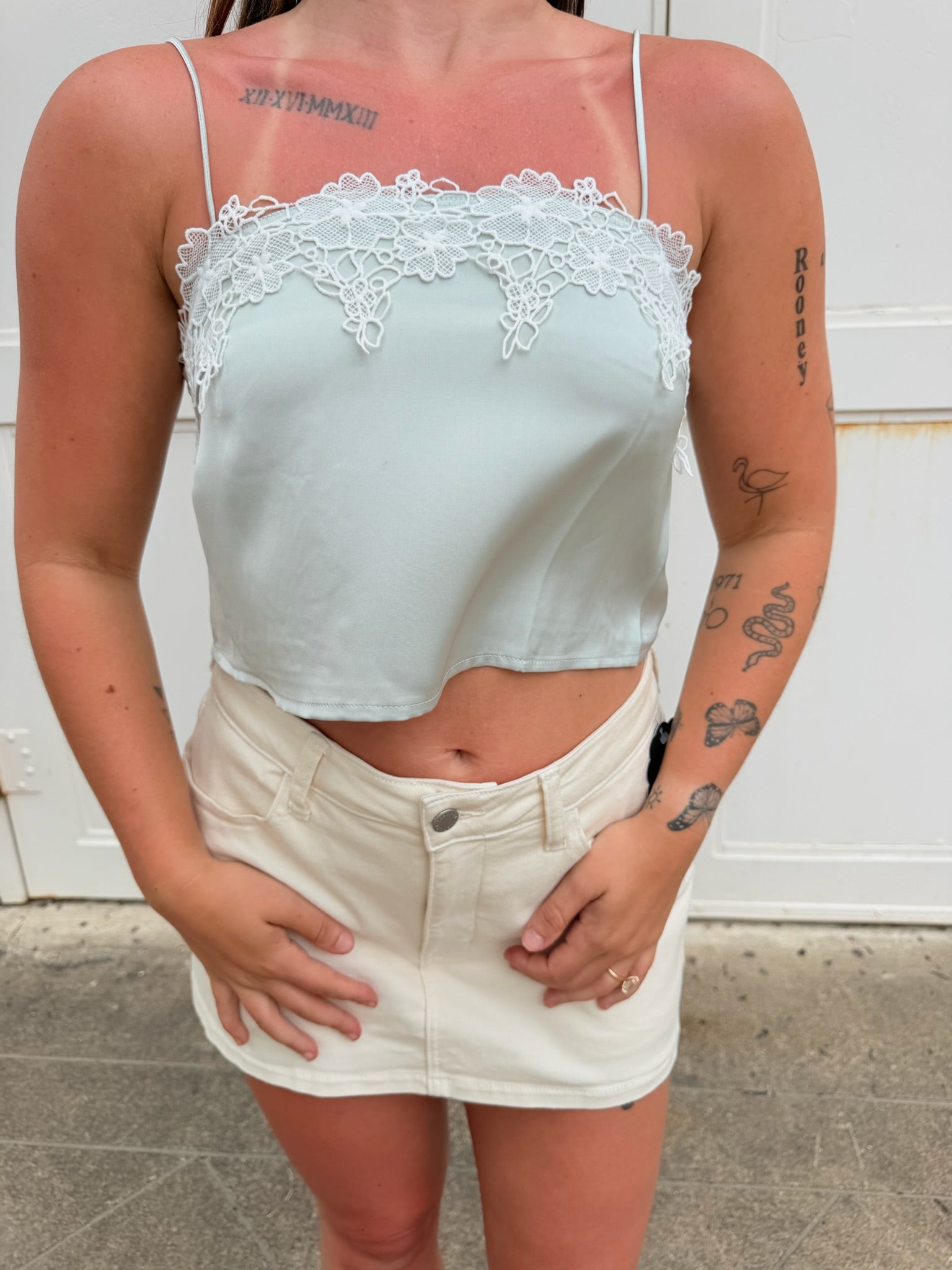 Mint to Be Lace Tank