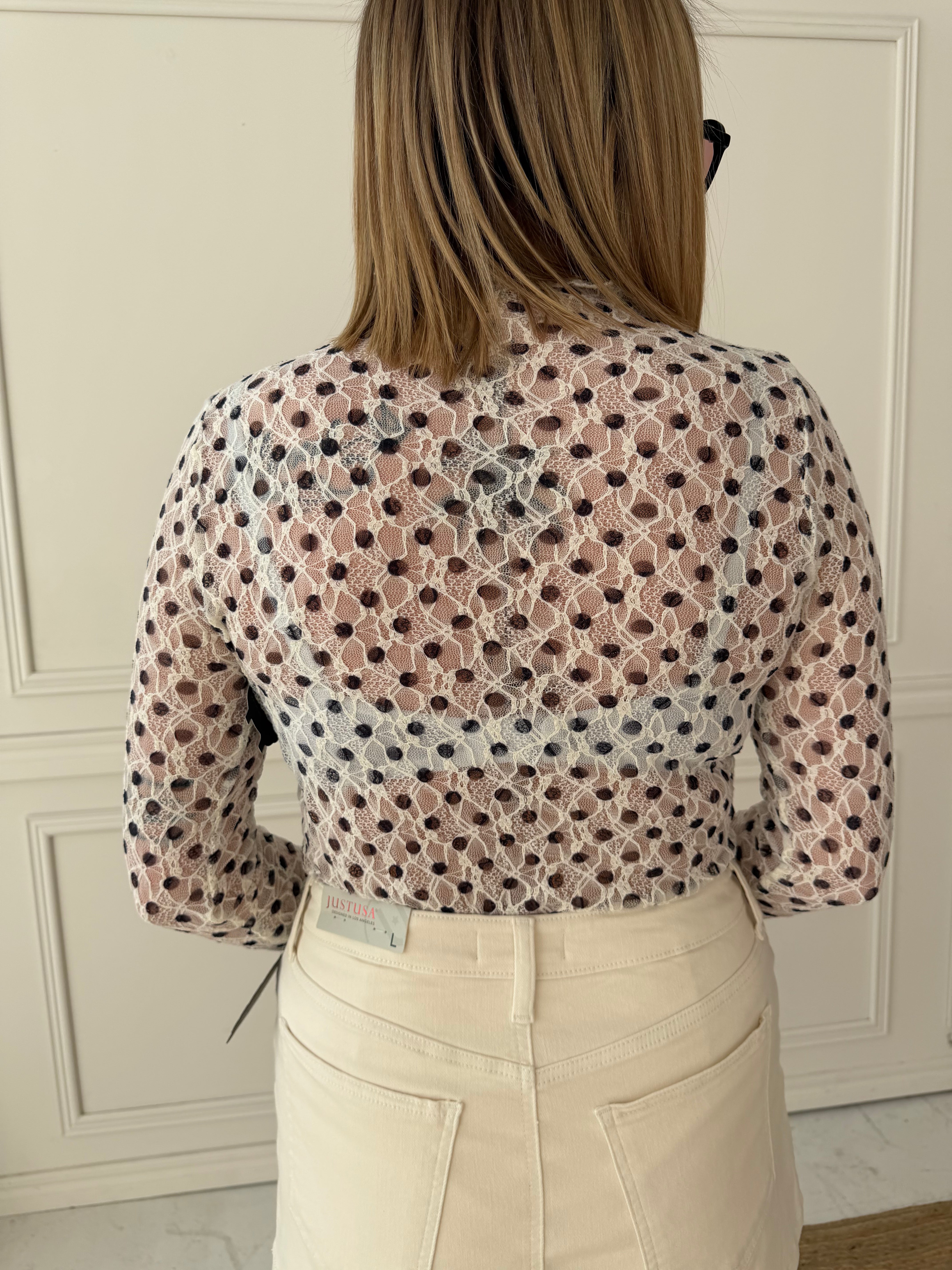 Sheer Polka Dot Top