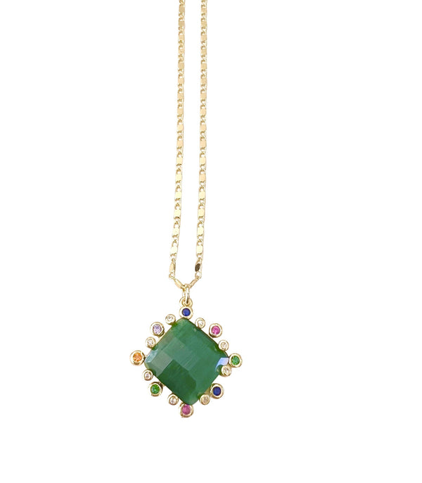 Gemelli Tanya Green/Multi Necklace