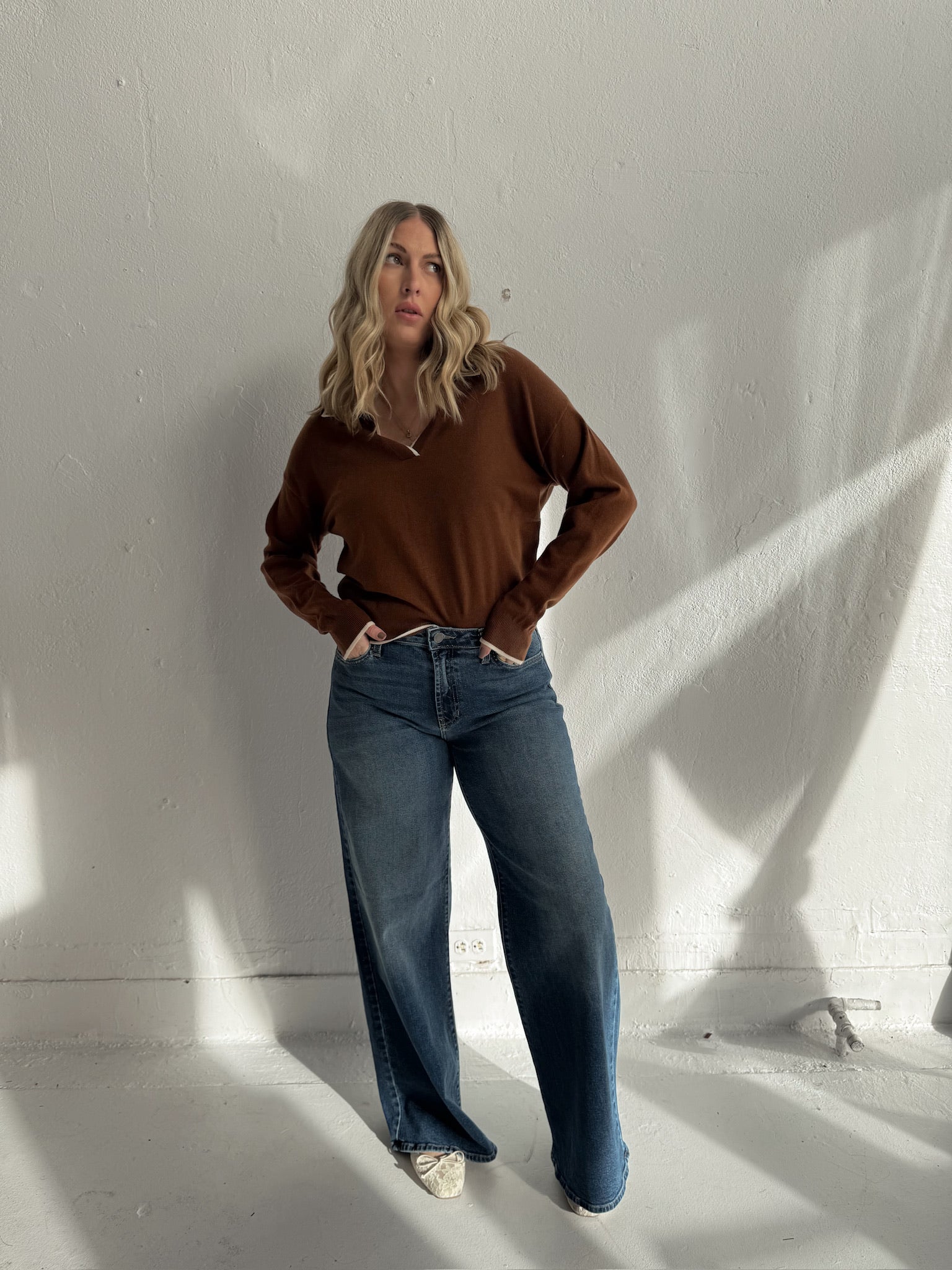 Frnch Triolet Marron Glace Sweater