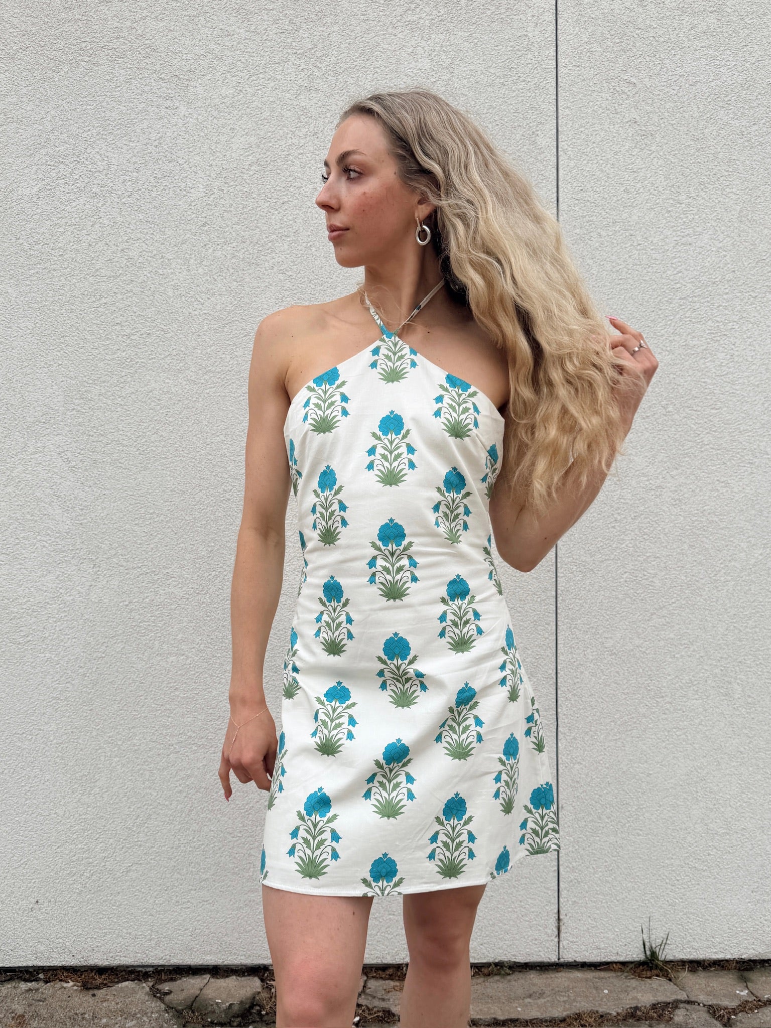 Eli Floral Halter Mini Dress