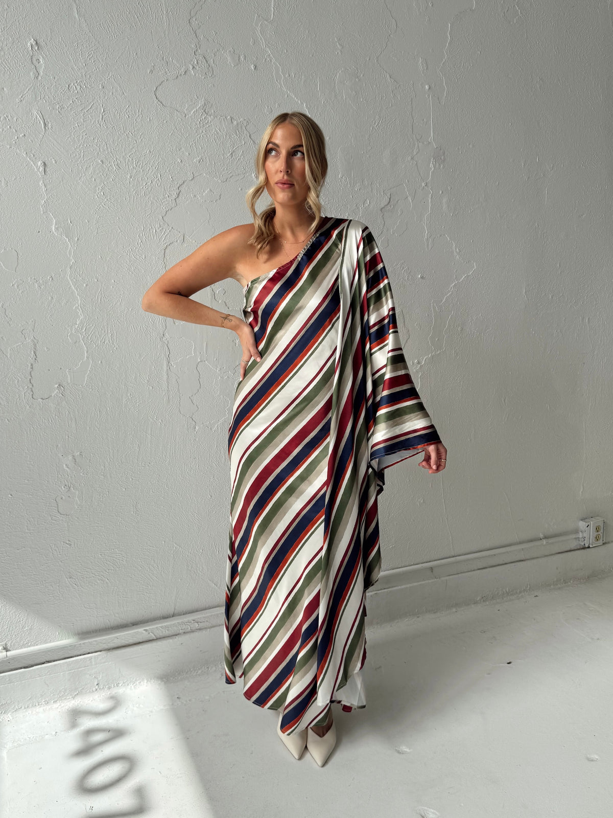 Dani Diagonal Caftan Maxi Dress