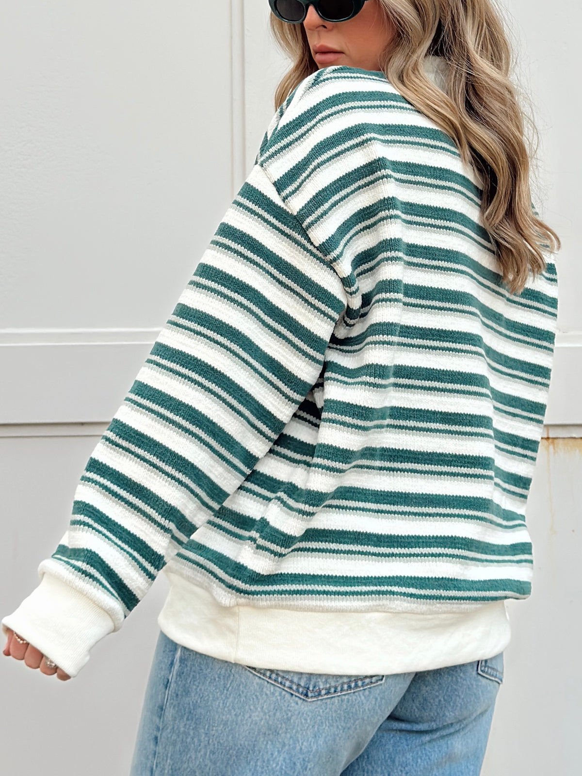 Sidney Striped Mock Neck Sweater