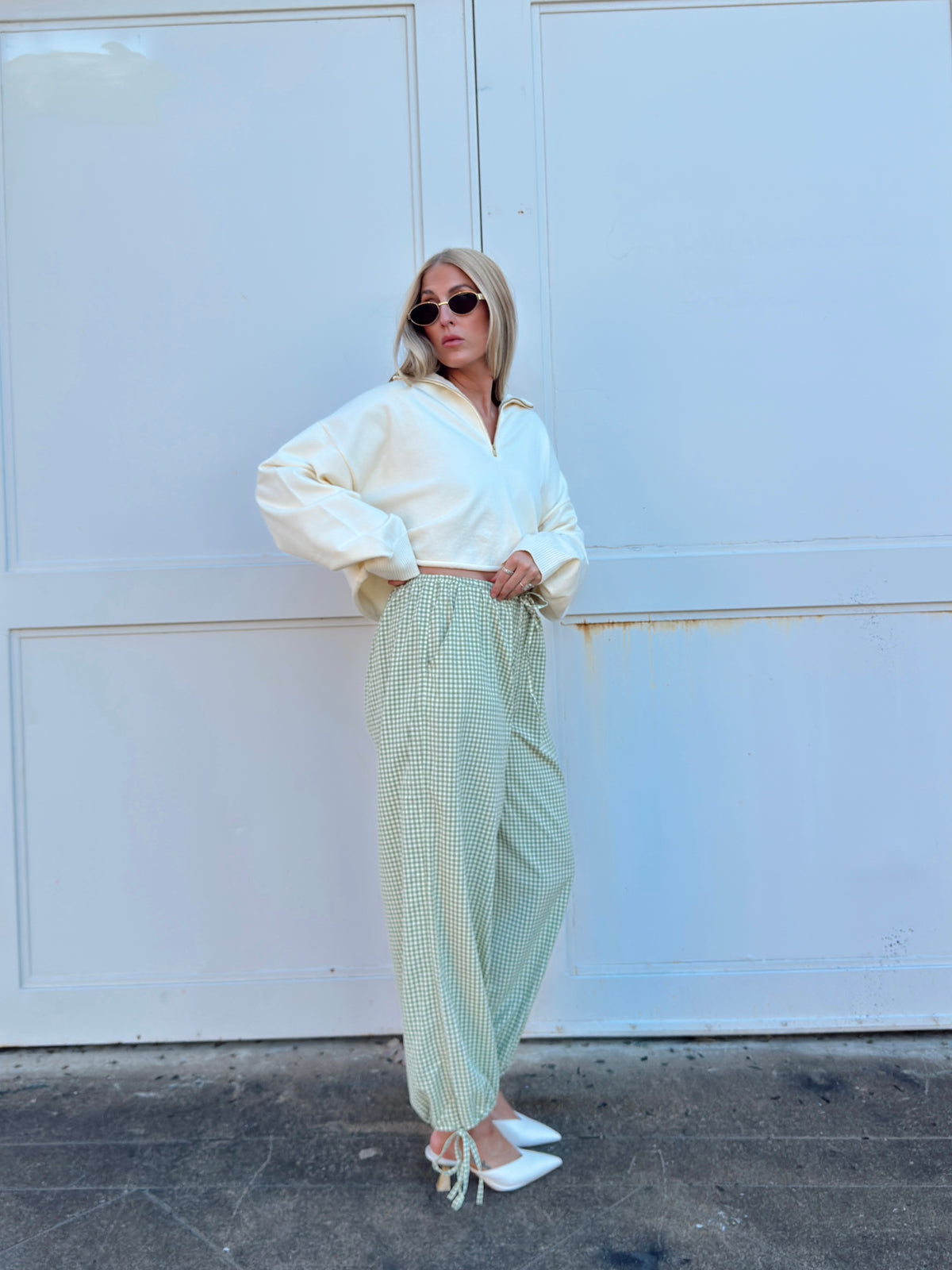 Gina Gingham Joggers