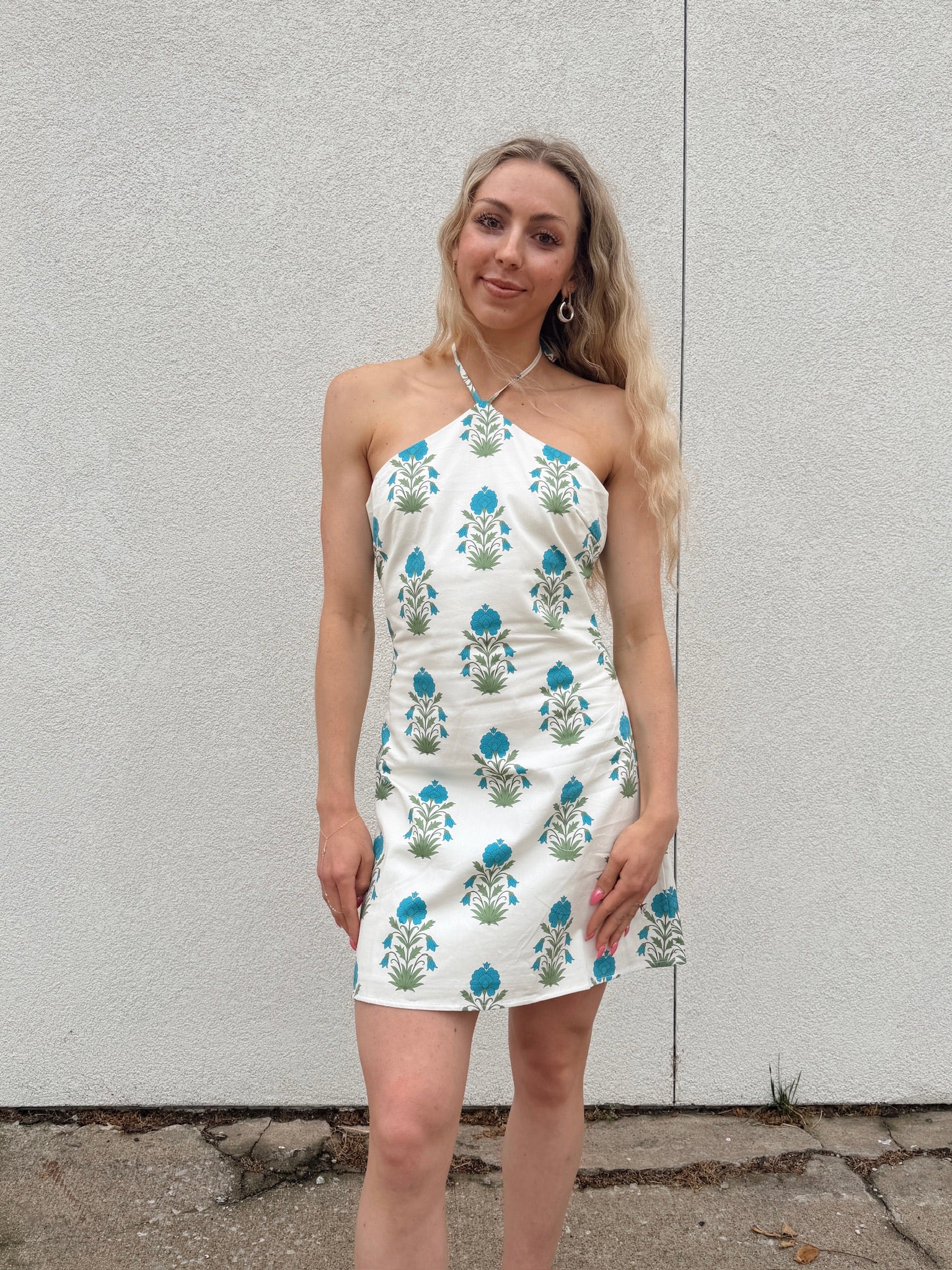Eli Floral Halter Mini Dress