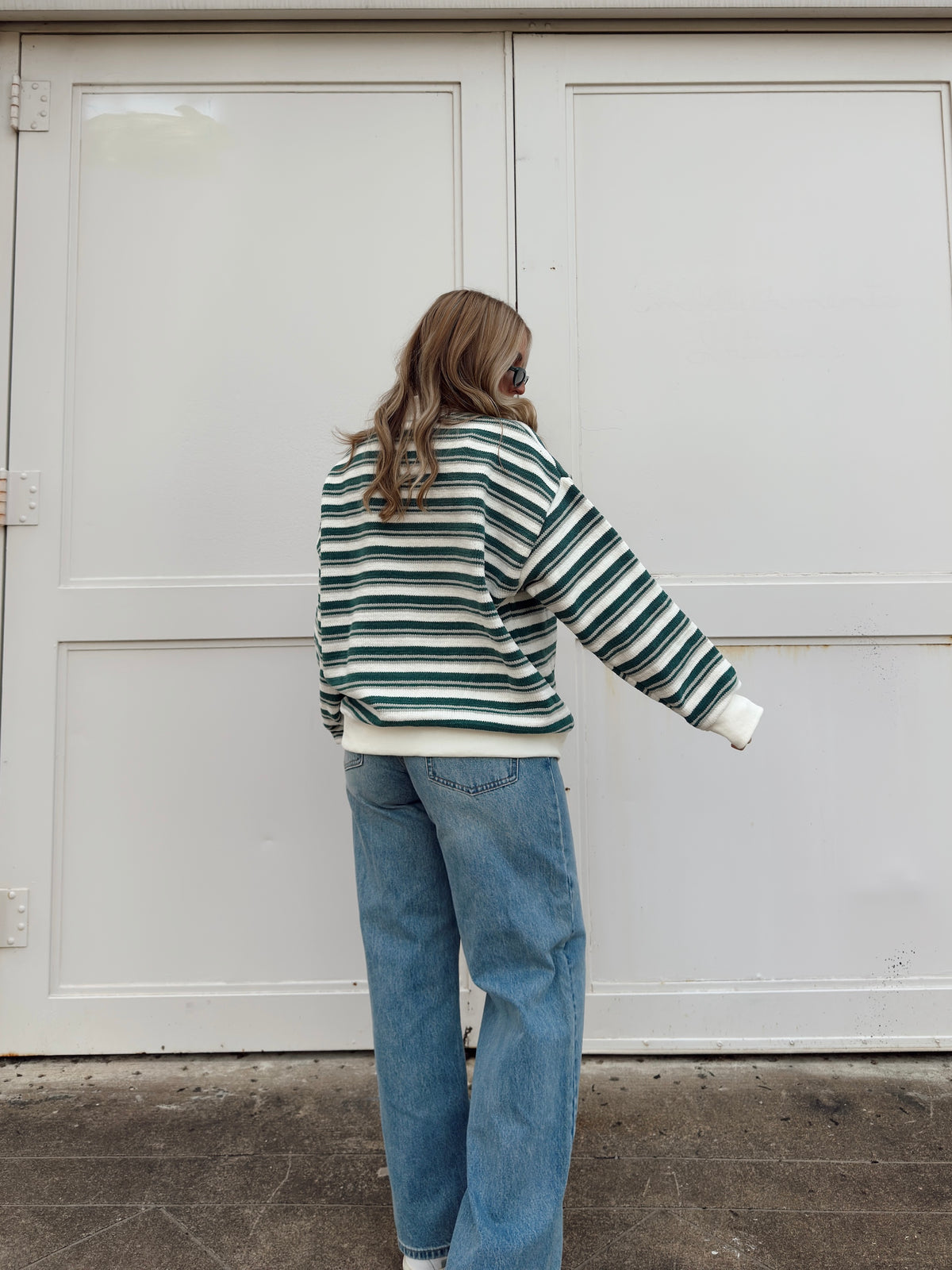 Sidney Striped Mock Neck Sweater