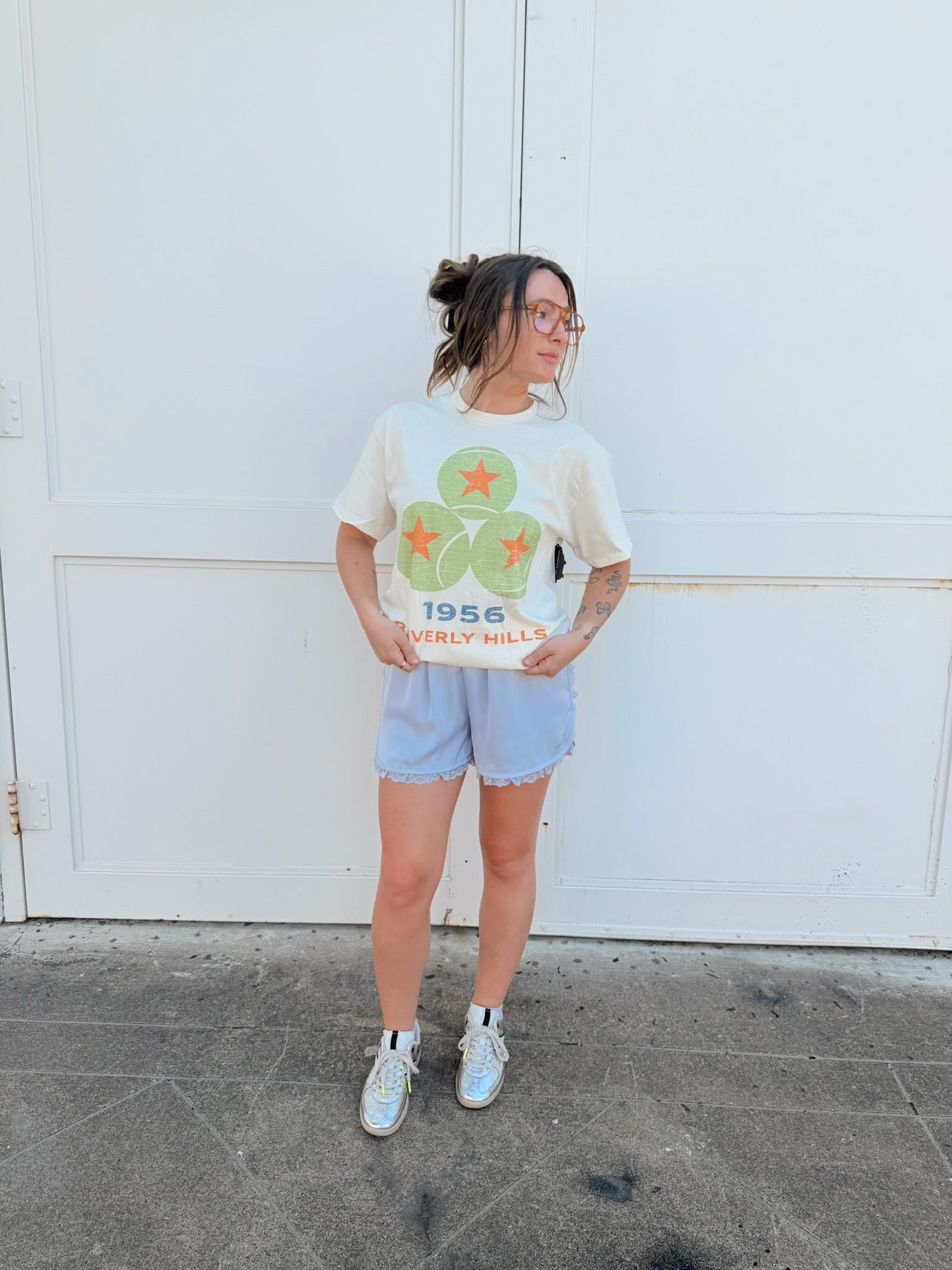 Beverly Hills Tennis Club Oversized Graphic Tee