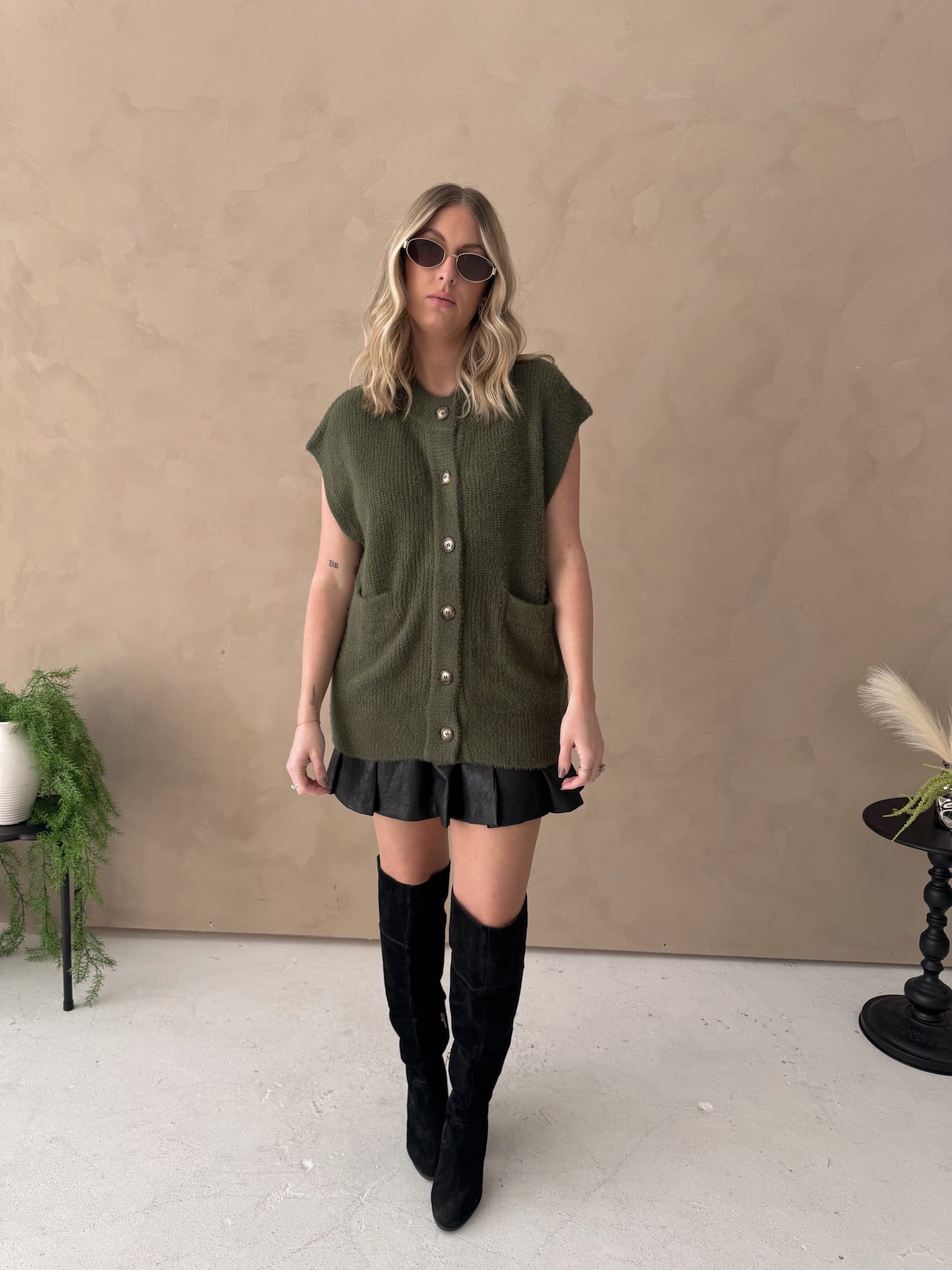 Frnch Vert Mousse Matcha Vest