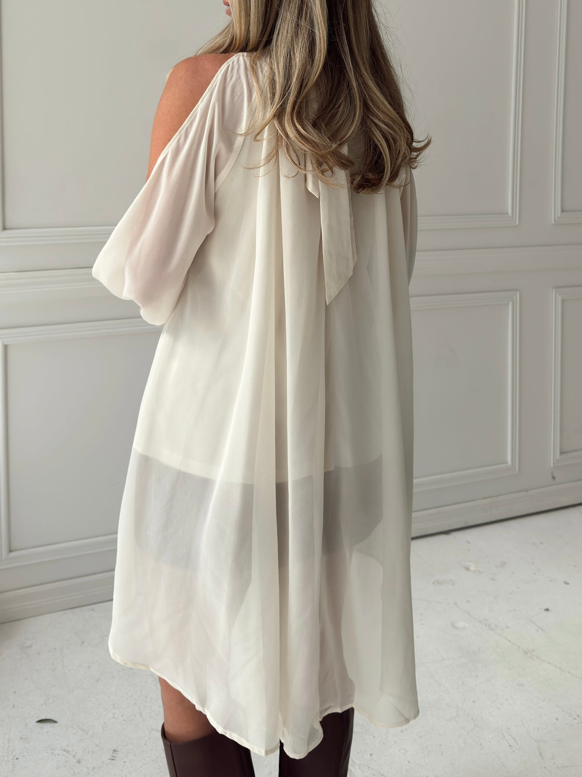 Darla Chiffon Top - Cream