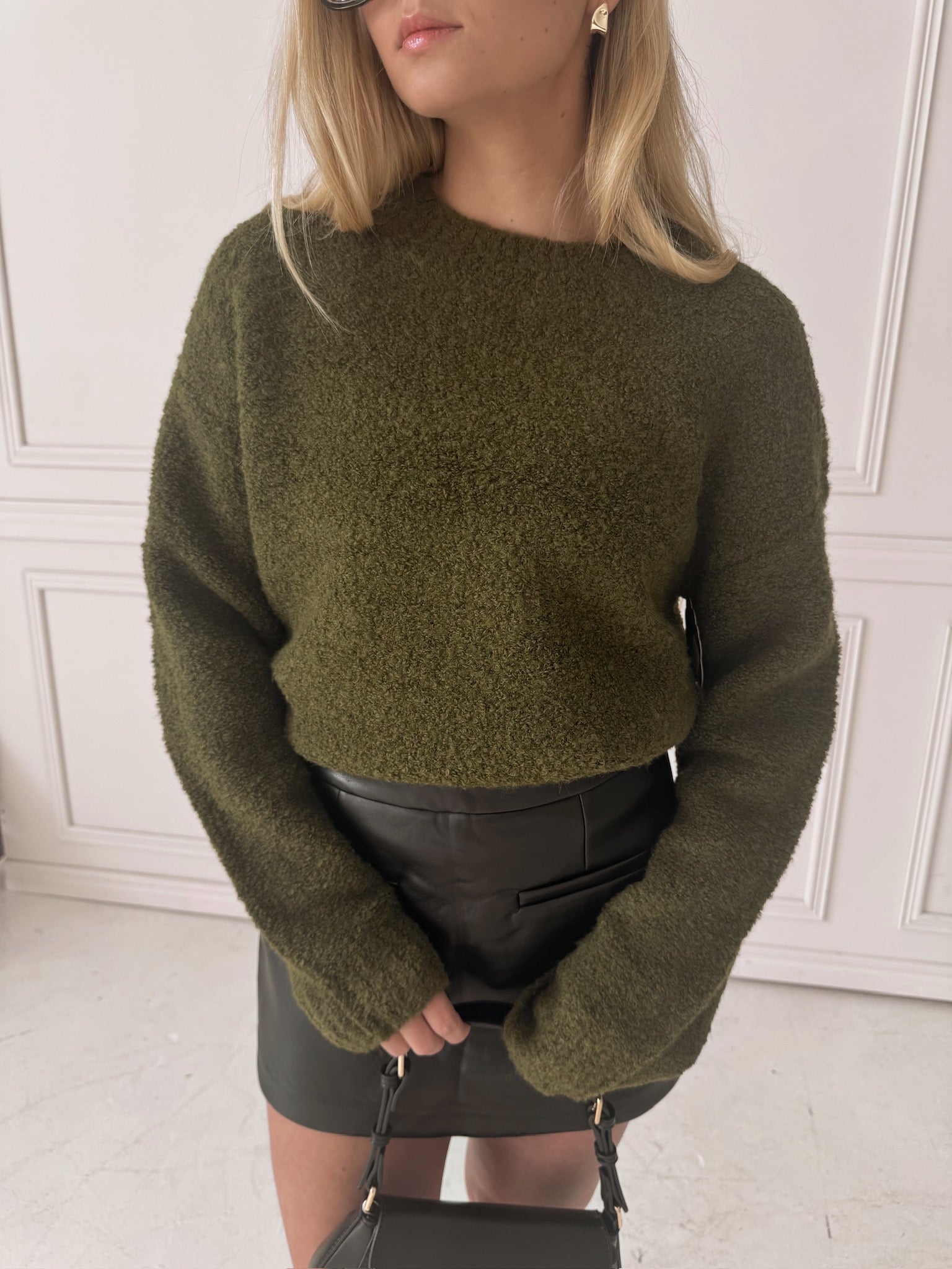 English Factory Cozy Roundneck Sweater - Khaki