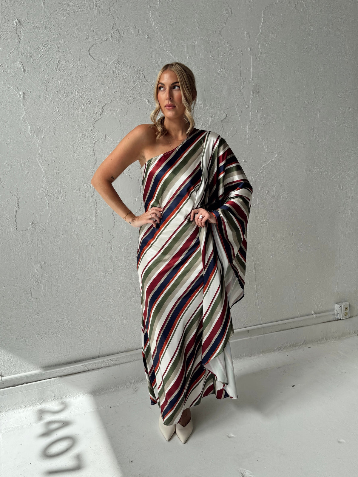 Dani Diagonal Caftan Maxi Dress