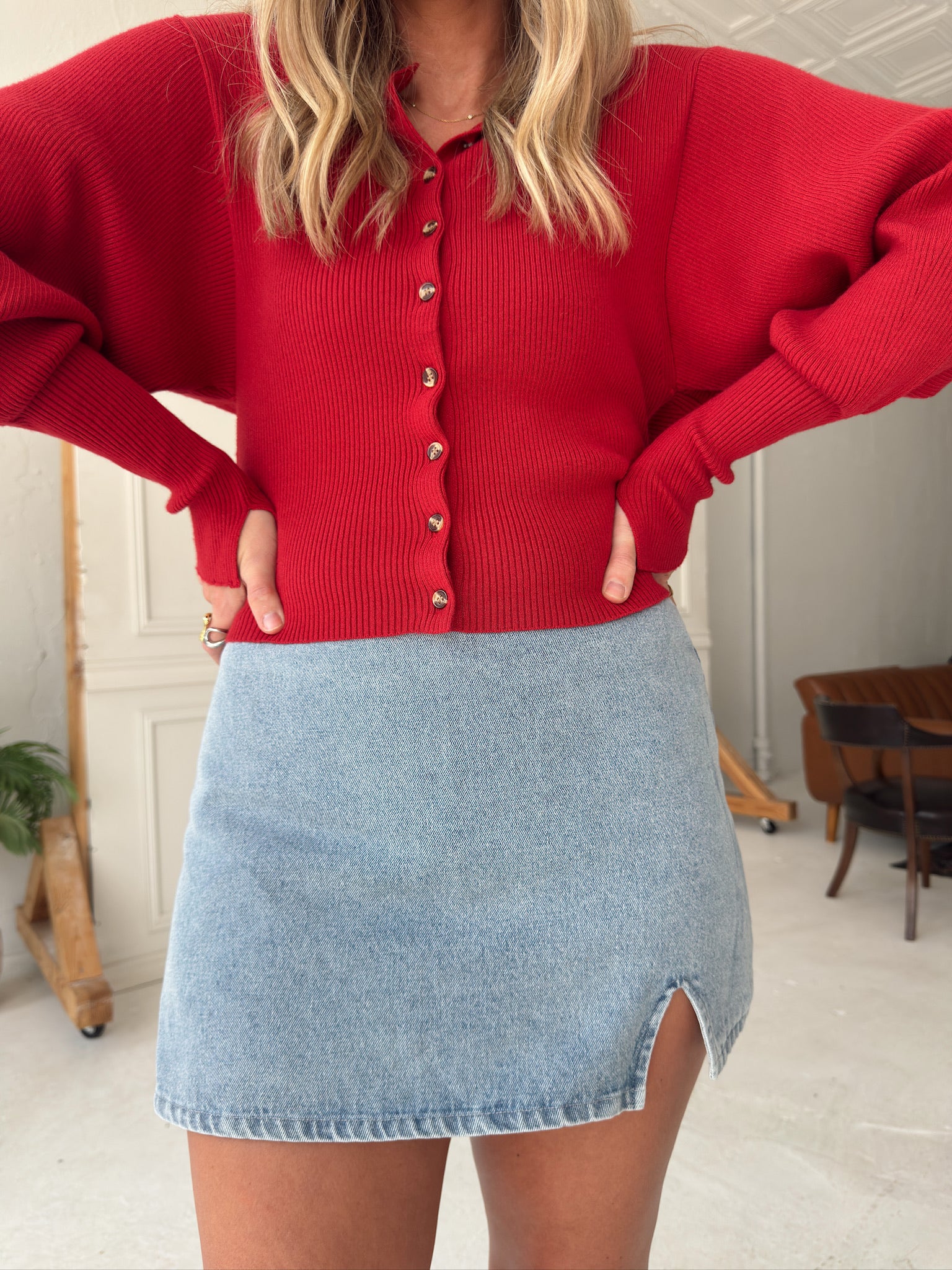 Alexa Denim Skort