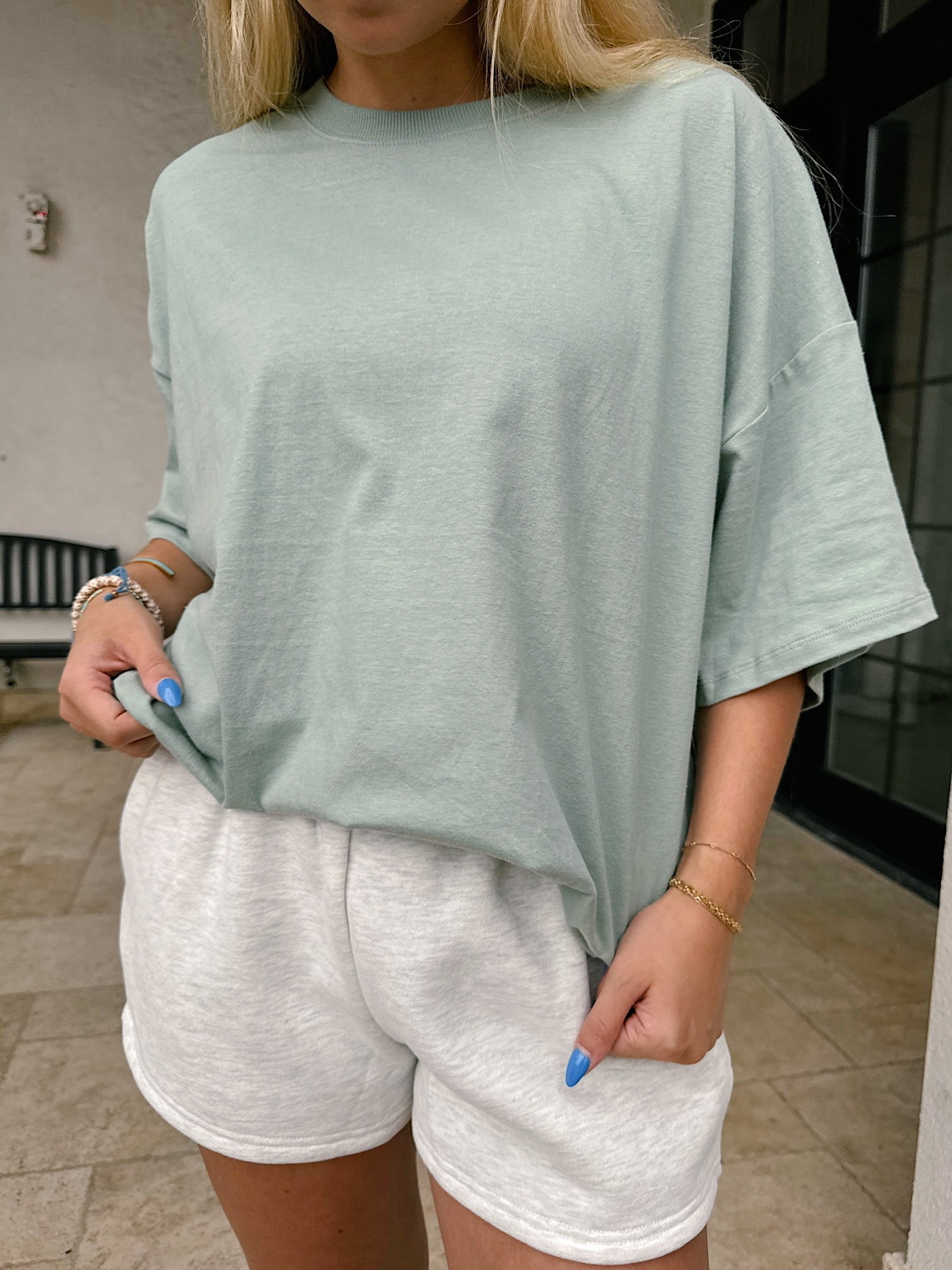 Oversized Sage Tee