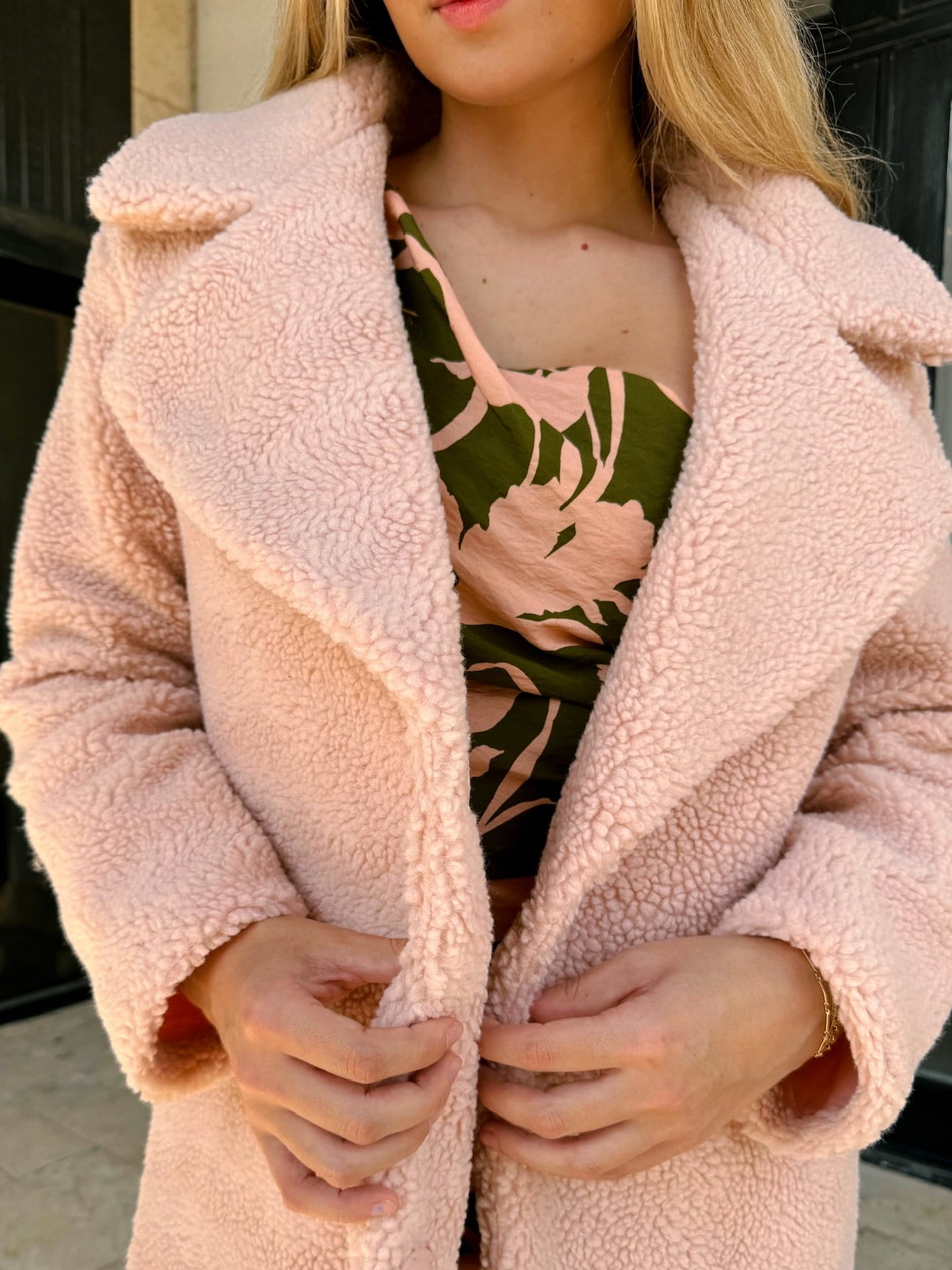 Blush Teddy Coat