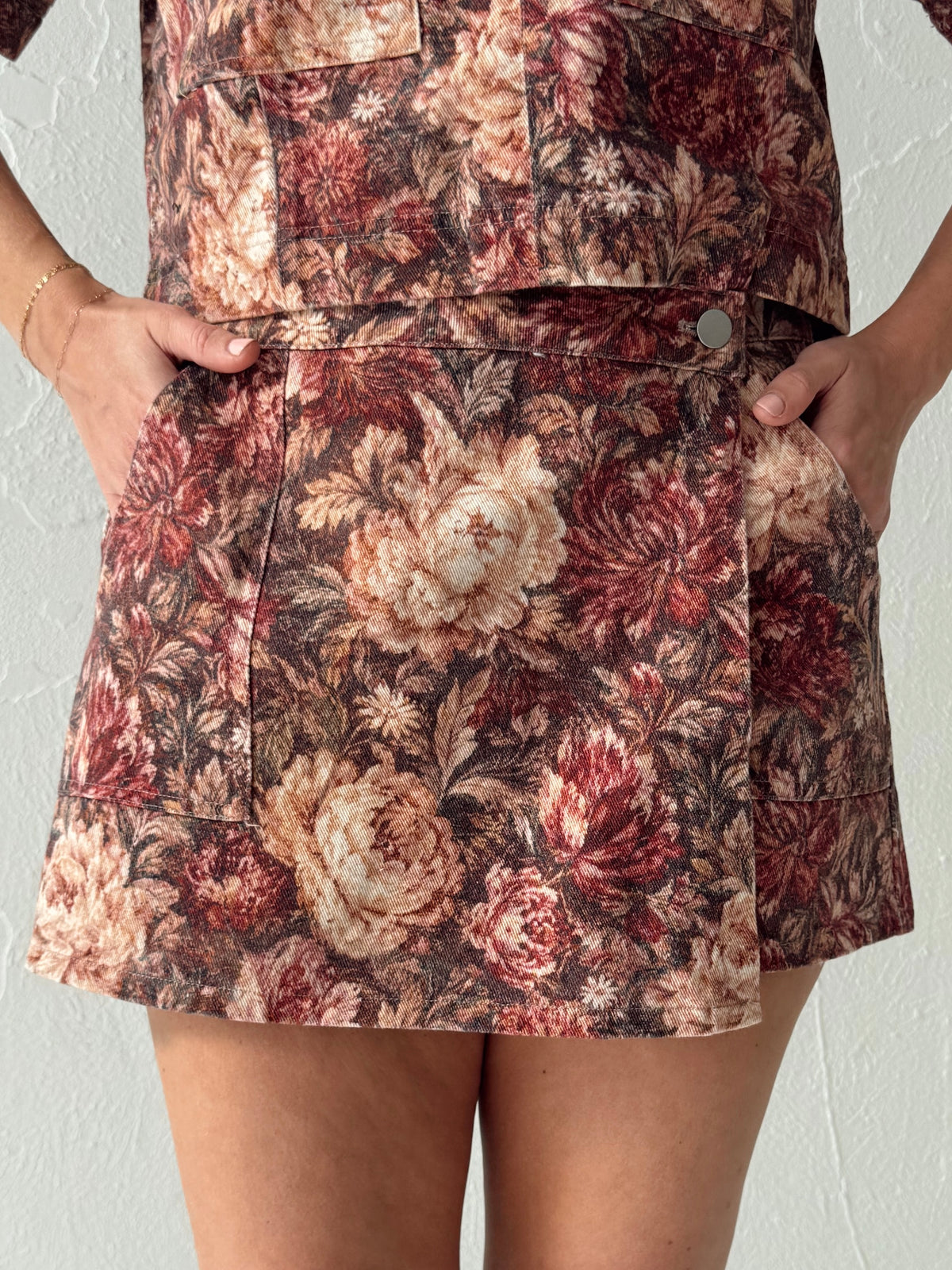 Tove Floral Wrap Skort