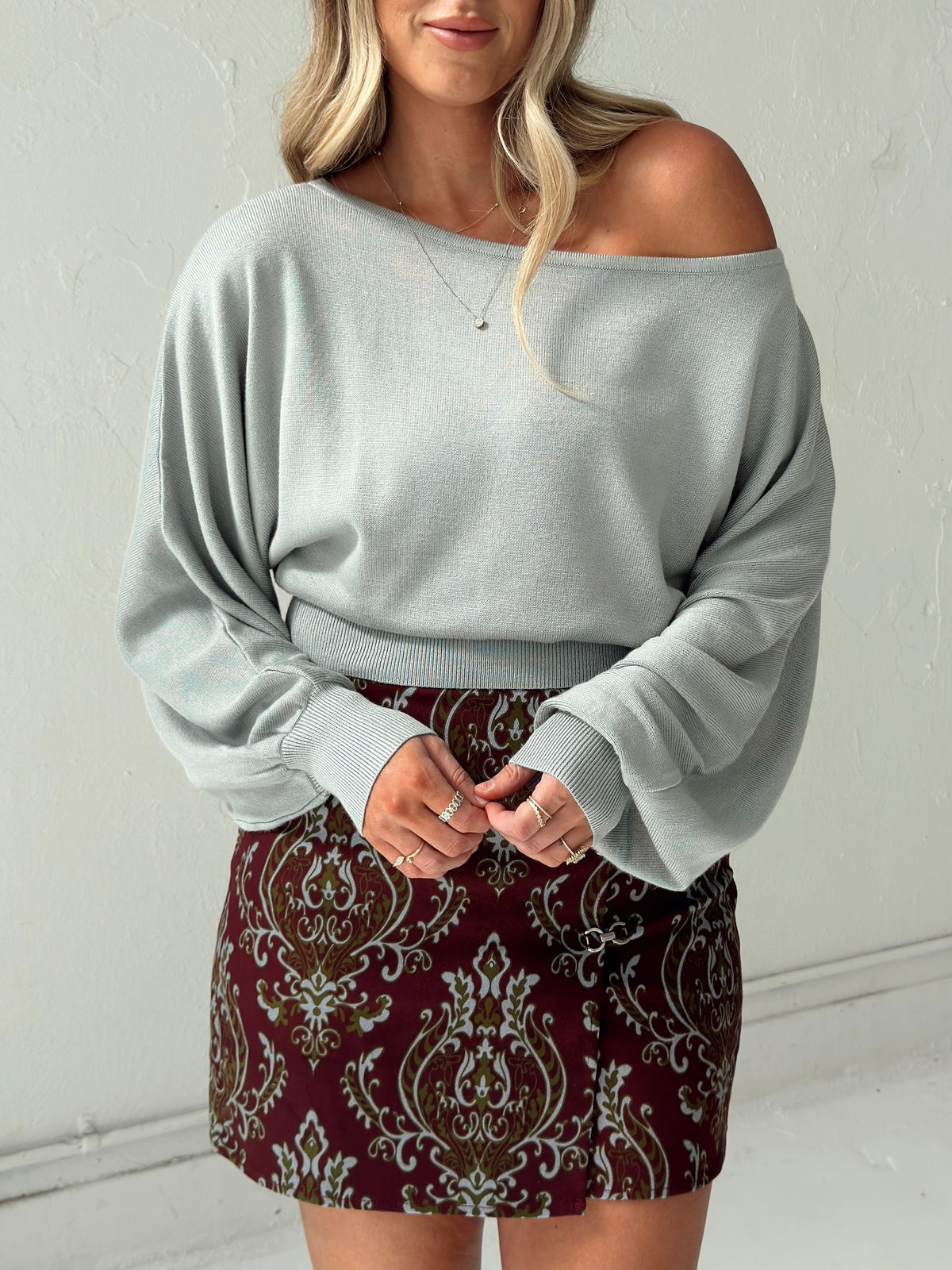 Sage Dolman Sweater Top