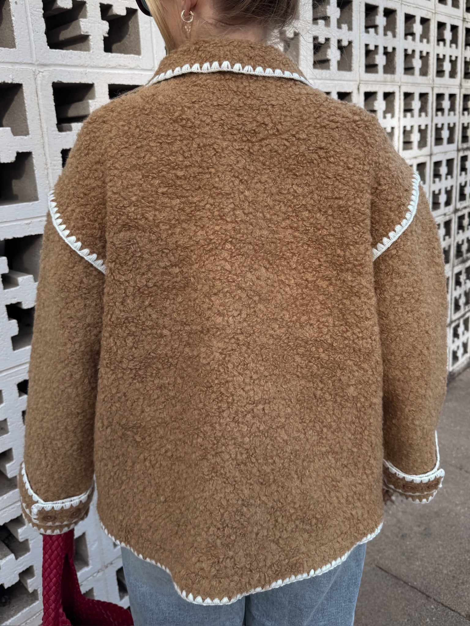 English Factory Embroidered Shearling Jacket