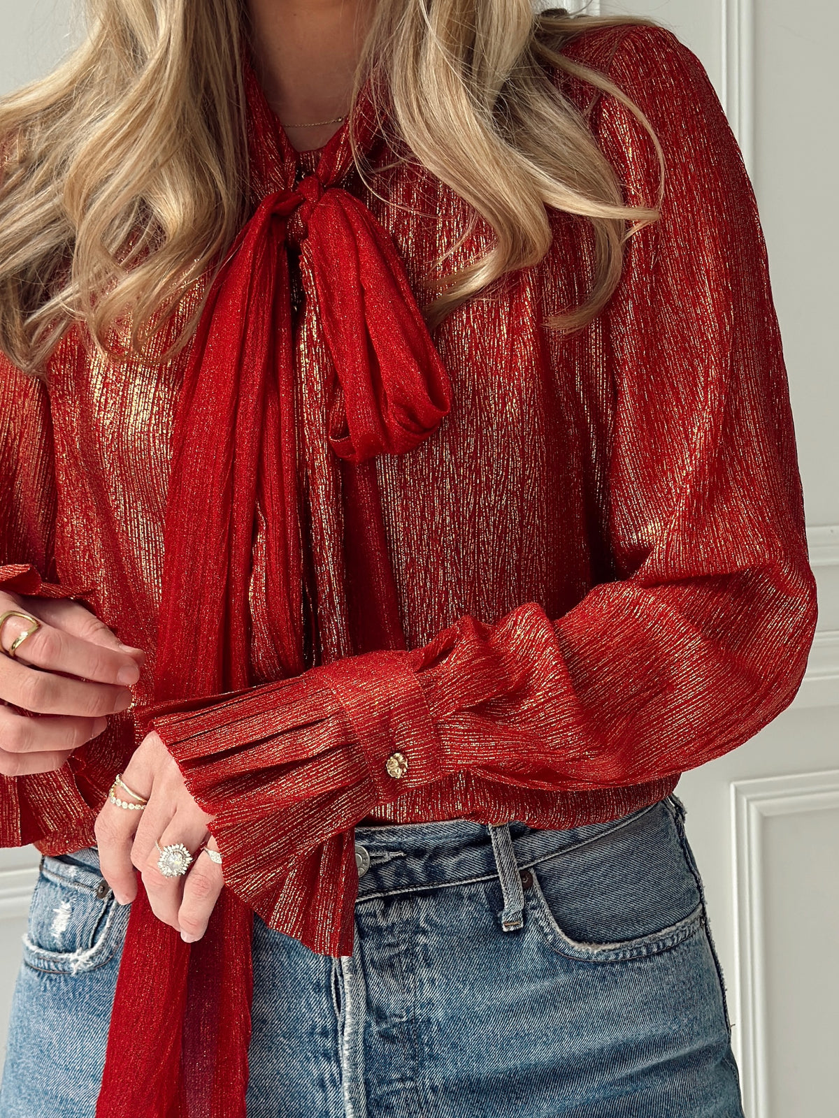 Lilly Red Tie Top