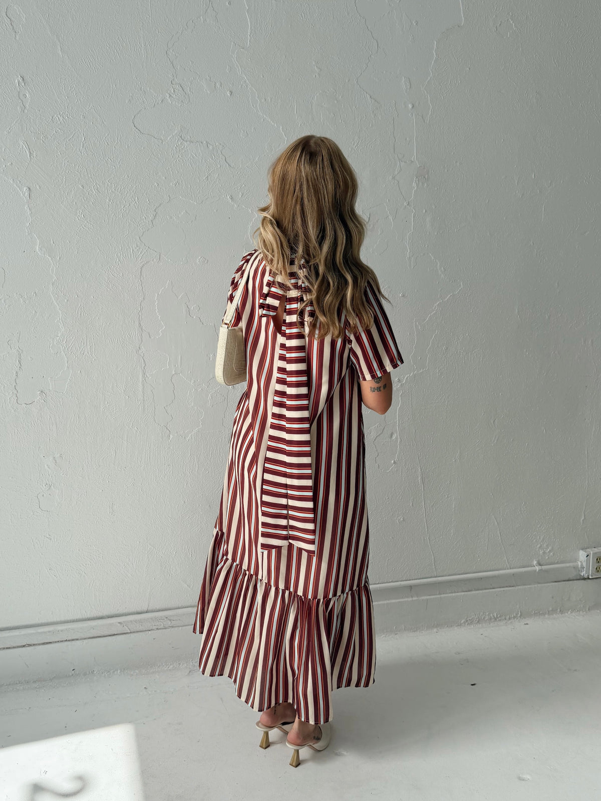 Parker Striped Tie Back Maxi Dress