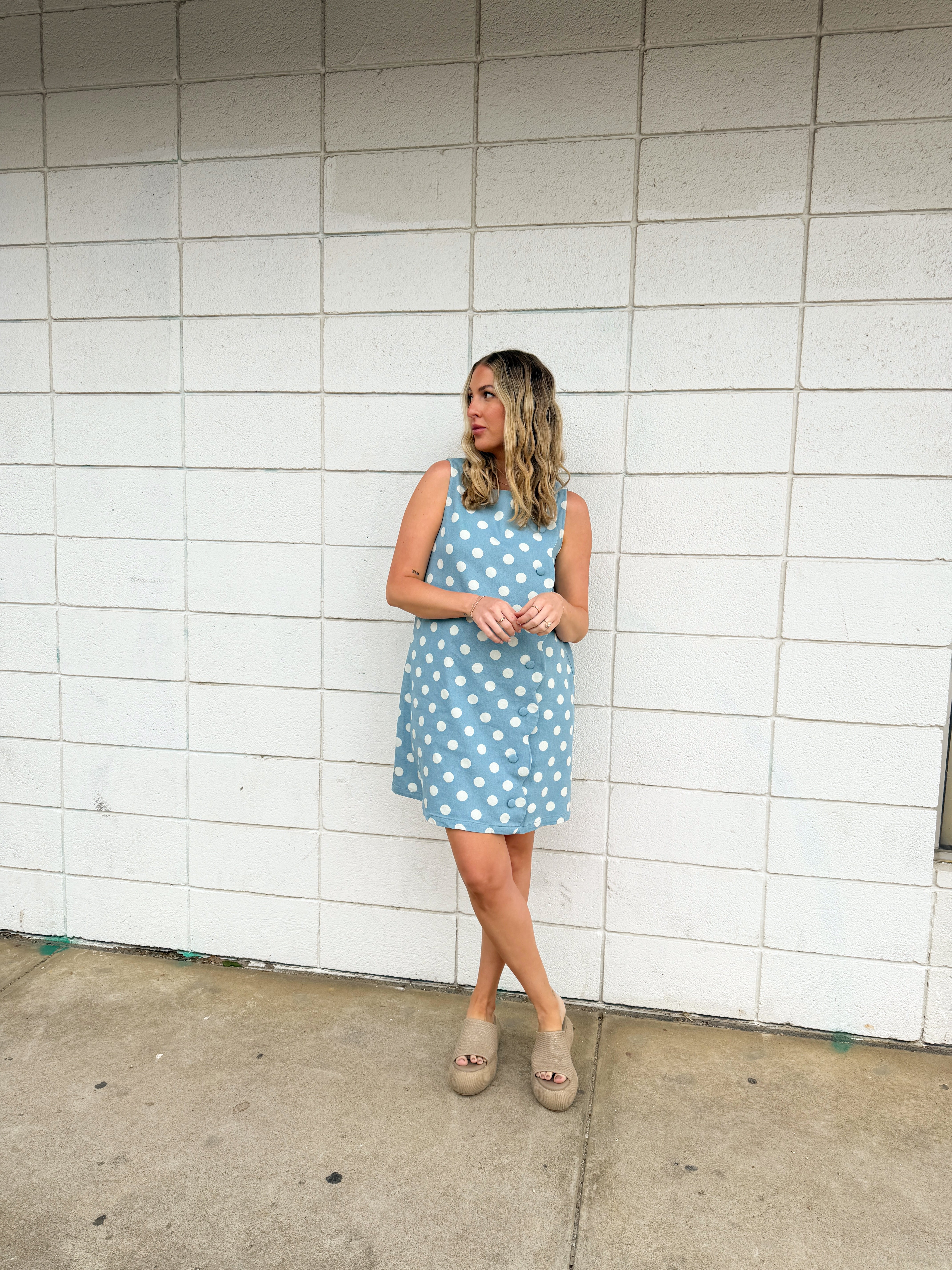 Denim Polka Dot Mini