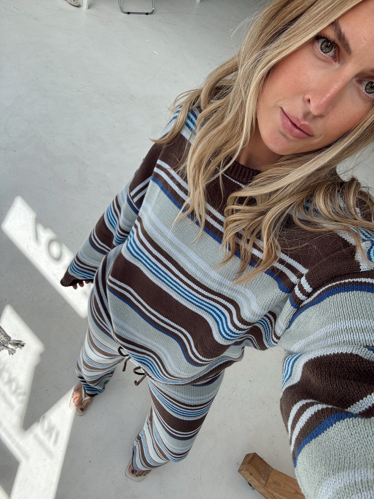 Jenna Multi Stripe Sweater Set