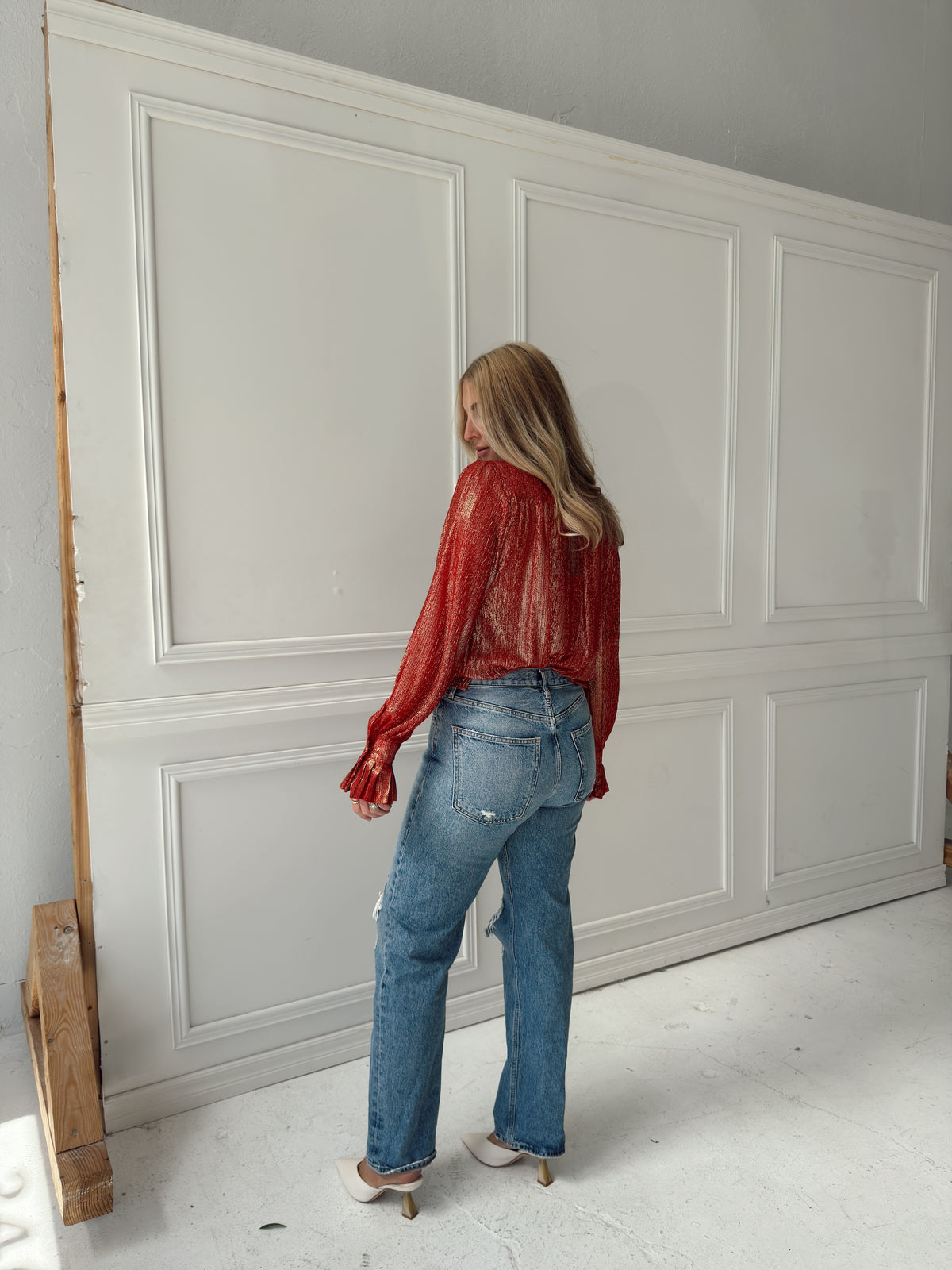 Lilly Red Tie Top