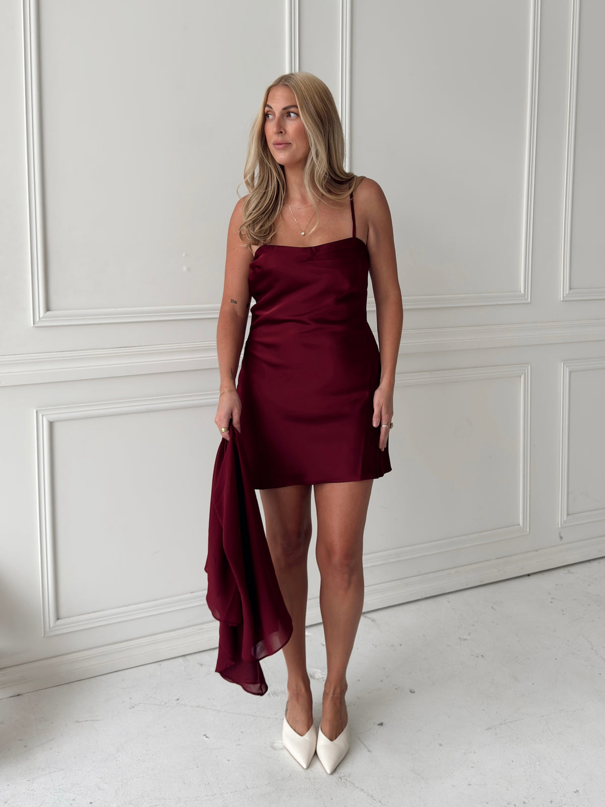 Caysie Sheer Cape Mini Dress