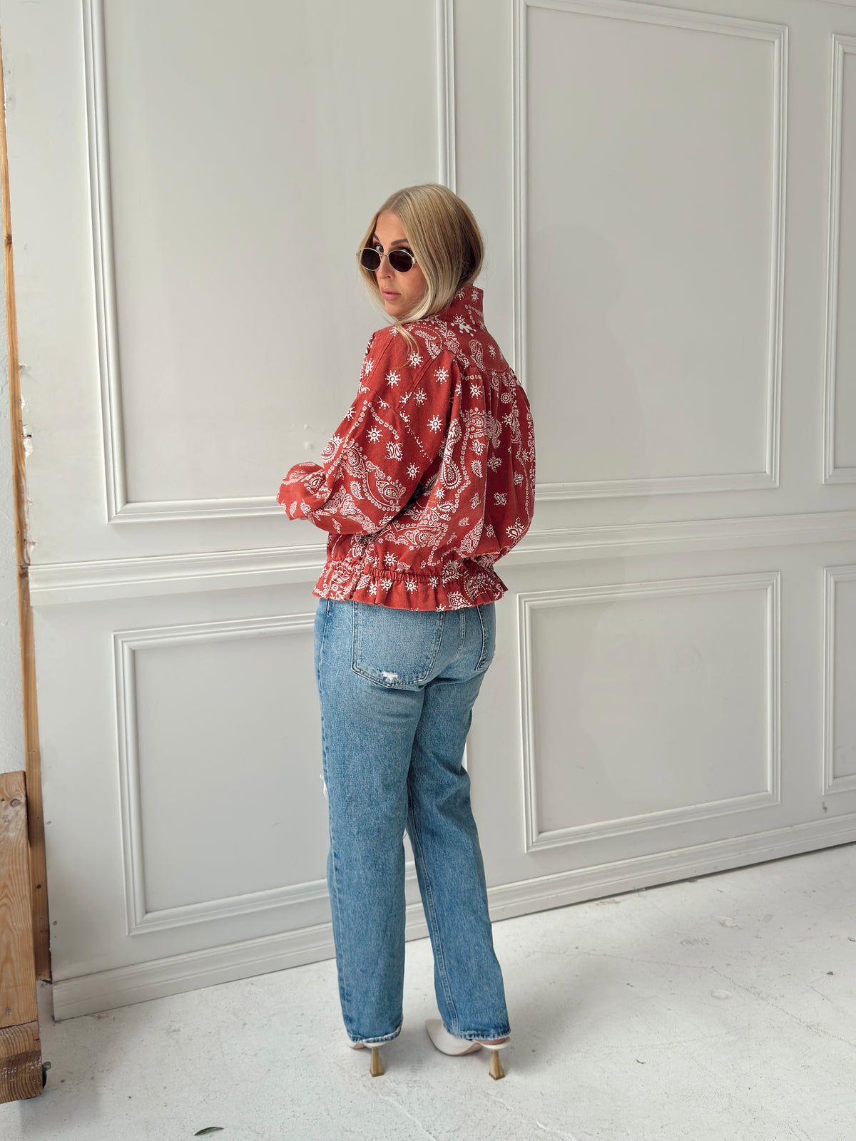 Chloe Bandana Print Bomber Jacket