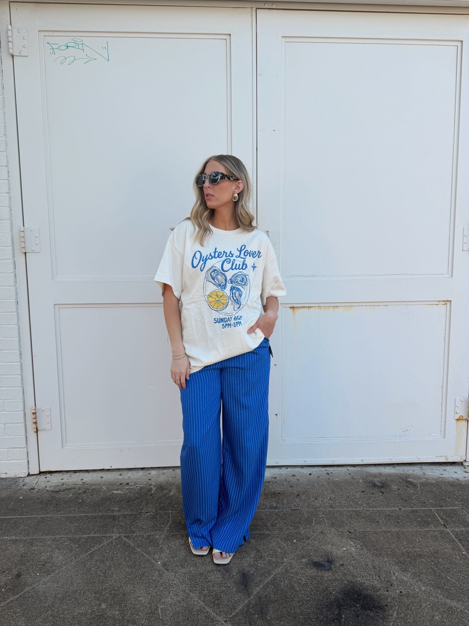 Oysters Lovers Club Oversized Graphic Tee