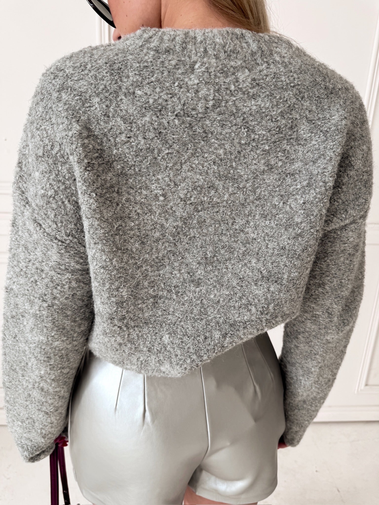 English Factory Cozy Roundneck Sweater - Grey