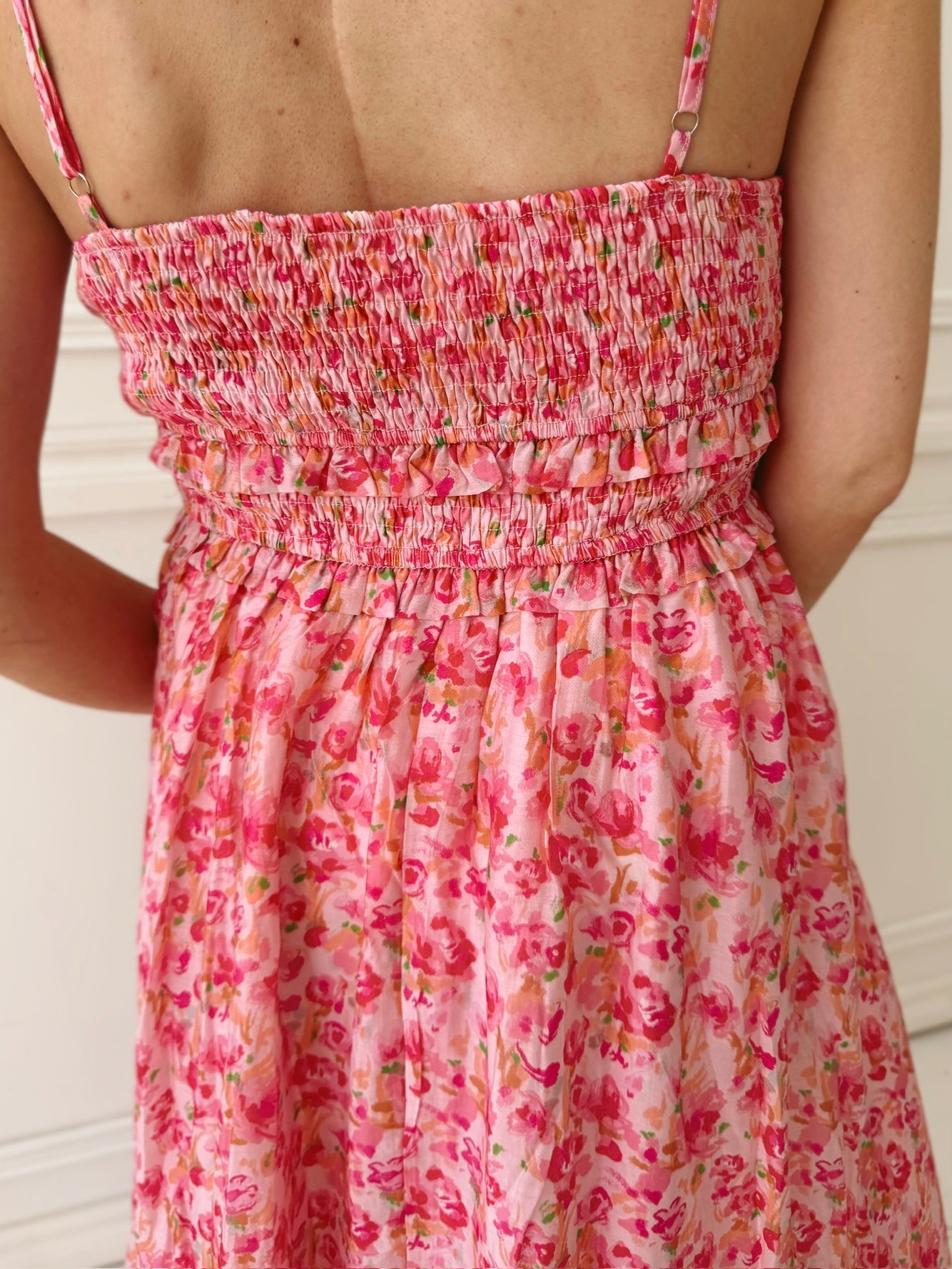 Meet Me in Santorini Rosy Breeze Maxi Dress