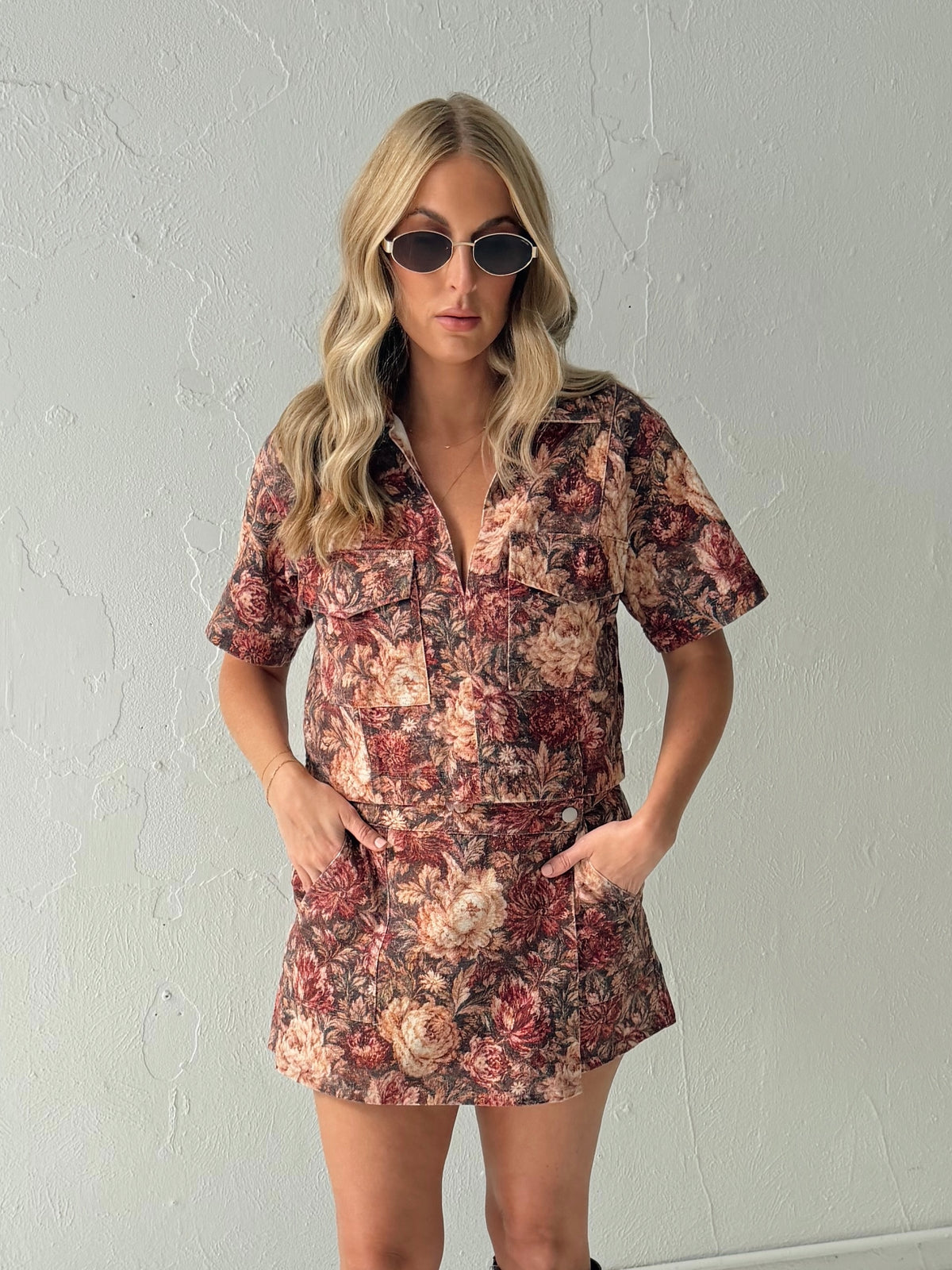 Tove Floral Wrap Skort