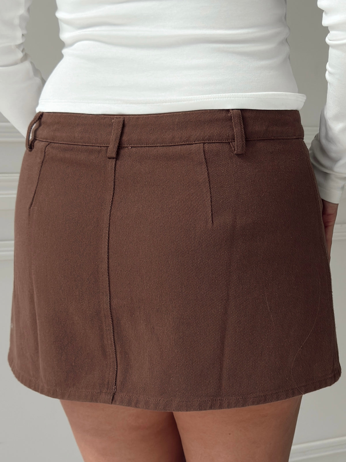 Meg Brown Denim Skort